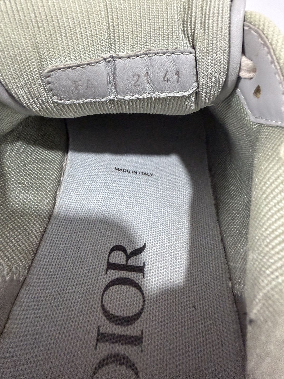 Dior Dior White/Grey Oblique Leather B27 Sneakers Size 41 EU/ 8US Size US 8 / EU 41 - 7 Thumbnail