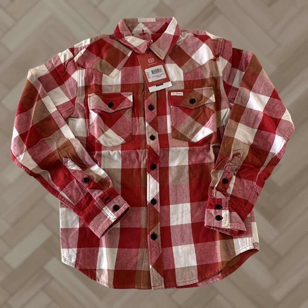Topo Designs Topo Designs Mens Mountain Shirt Plaid Flannel Red Long Sleeve Button-Up Small L/S Size S Size US S / EU 44-46 / 1 - 1 Thumbnail