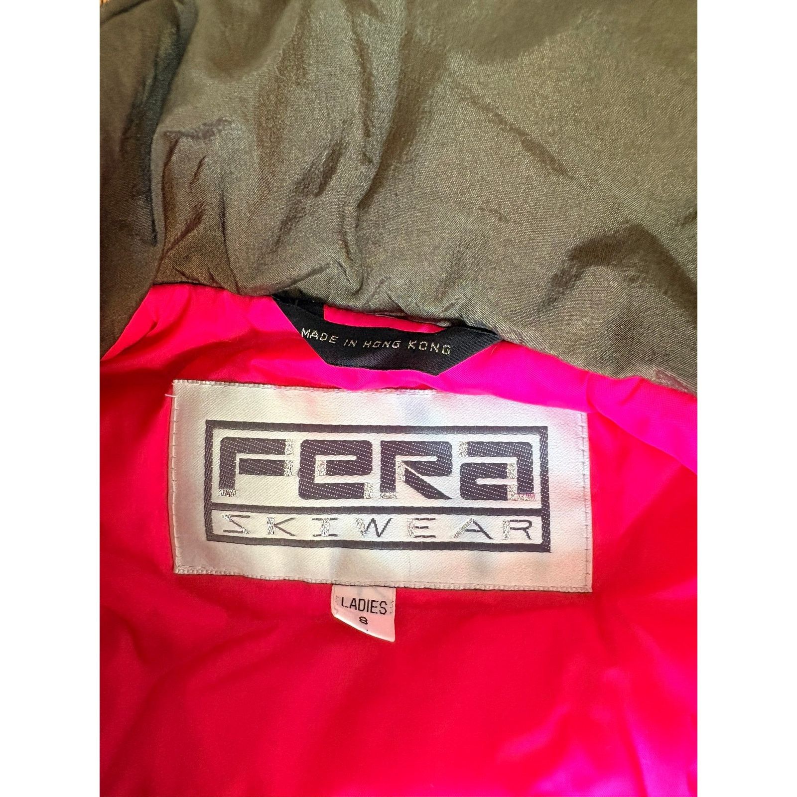 Fera Vintage 80 Women’s Ski Jacket Size 8 Hot Pink Cropped Jacket Size M / US 6-8 / IT 42-44 - 7 Thumbnail