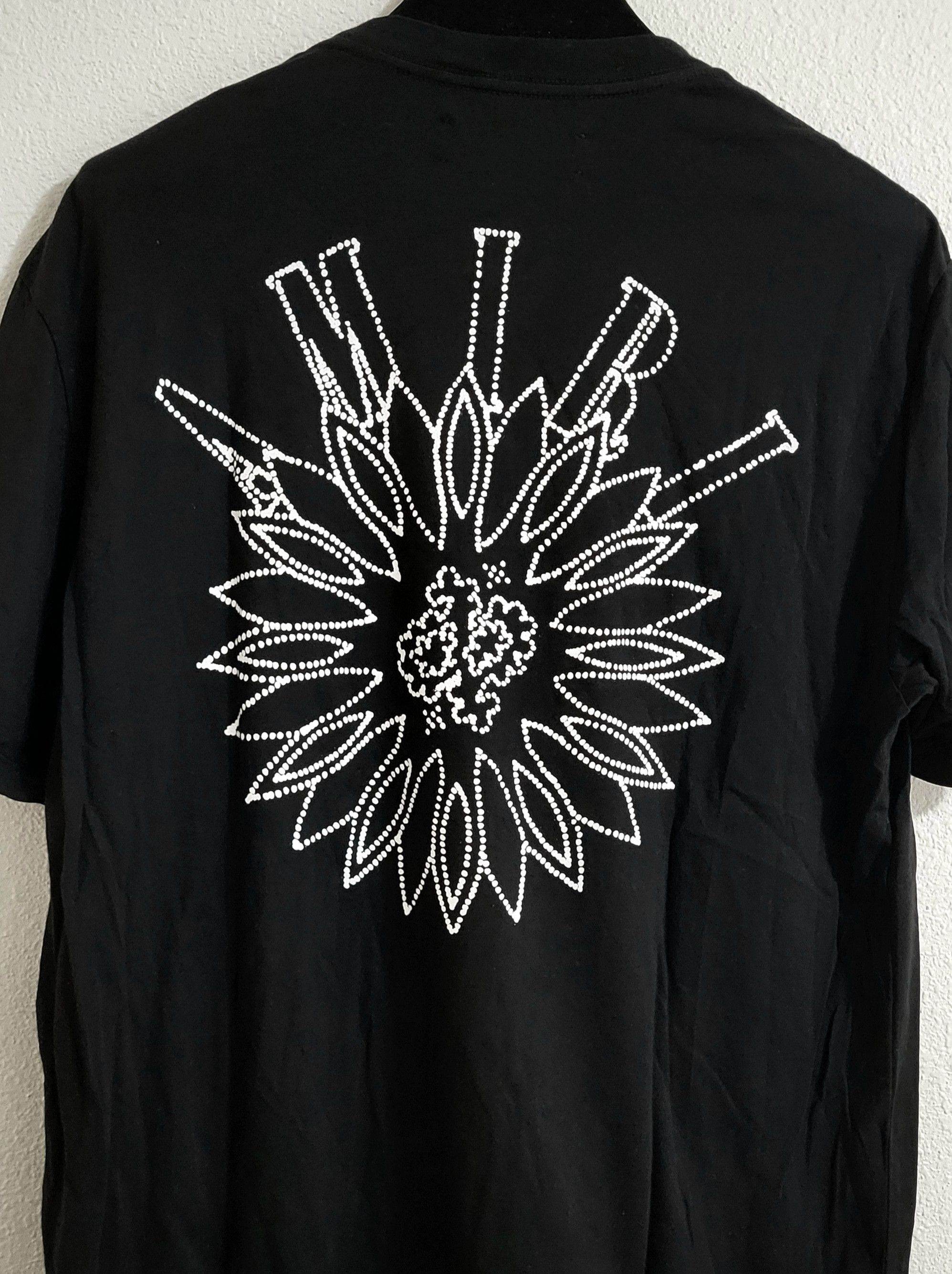 image of Amiri Black Flower Stick Poke Logo T-Shirt, Men's (Size Small)