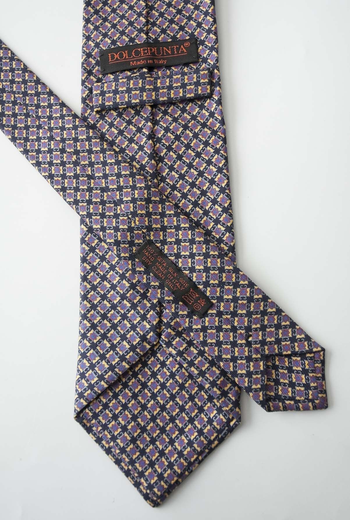 Dolcepunta Dolcepunta Tie 100% Silk Made in Italy Multicolor Size ONE SIZE - 2 Thumbnail