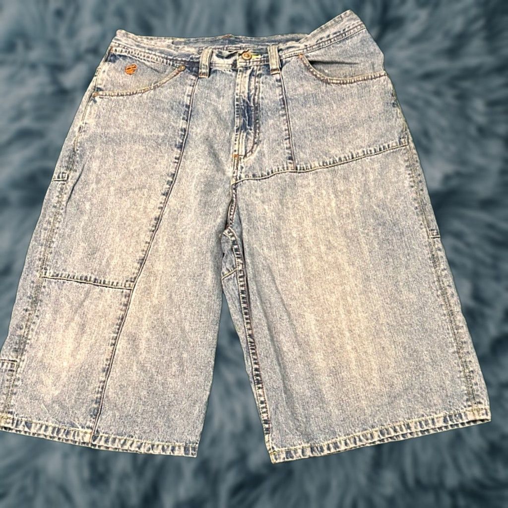 Rocawear VINTAGE Rocawear Baggy Hip Hop Skater Jeans Shorts Mens Size 34 Light Wash JNCO Grunge Hip Hop Punk 90s Size US 34 / EU 50 - 1 Thumbnail