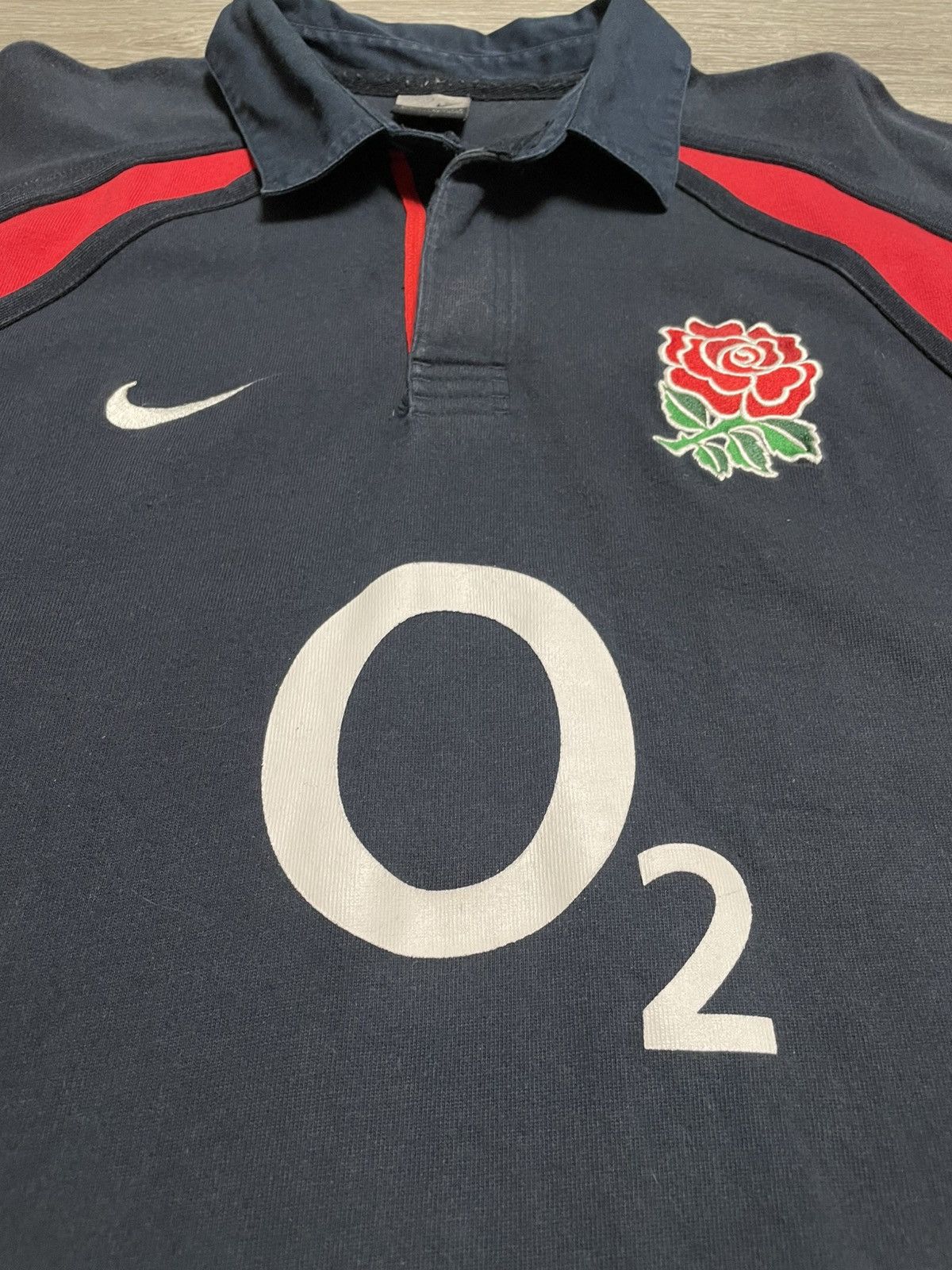 Nike Vintage Nike O2 England Rugby Jersey Polo Shirt Size US XL / EU 56 / 4 - 6 Thumbnail