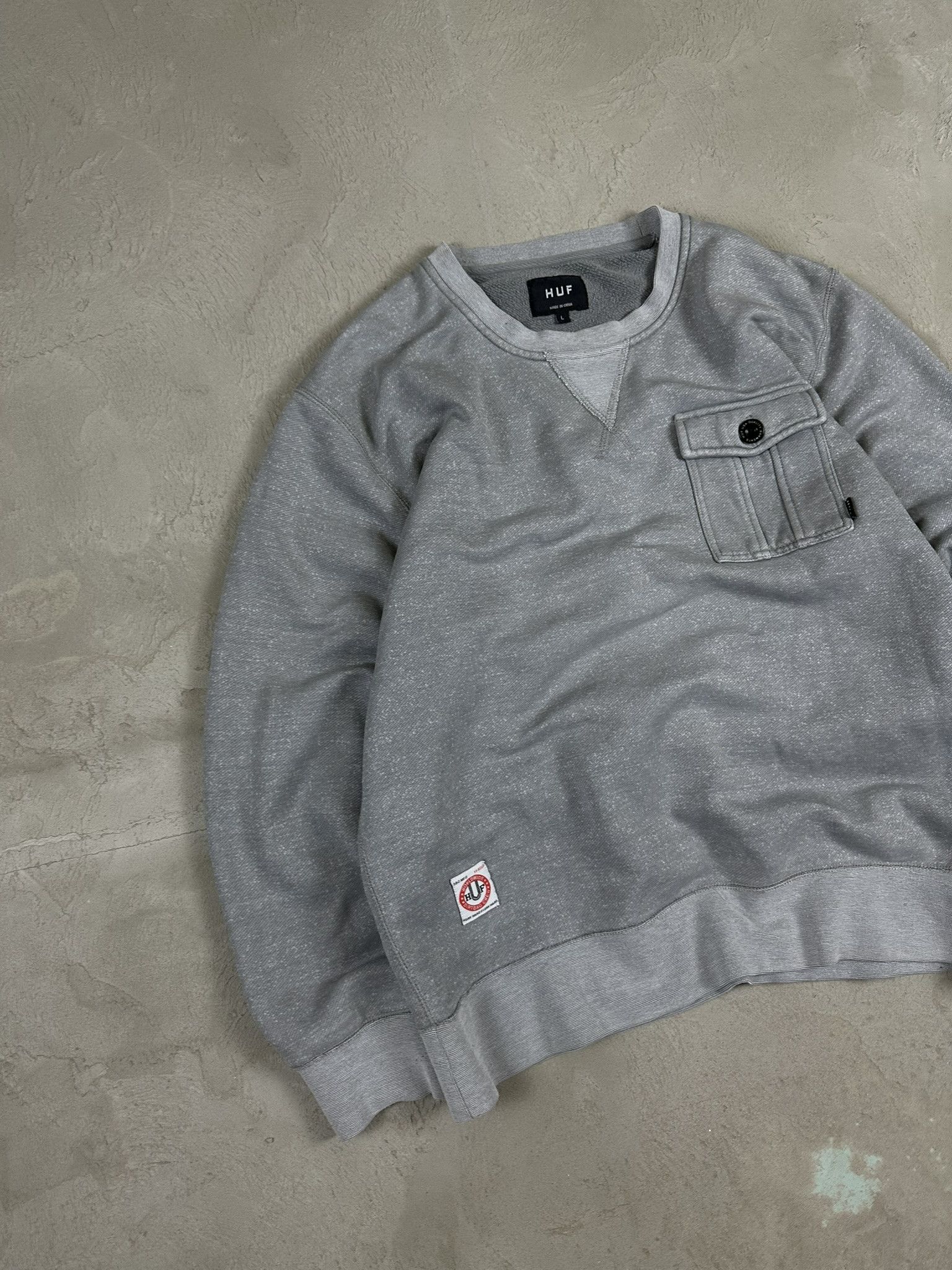 Huf Vintage HUF Pocket Boxy Sweatshirt Crewneck Size US L / EU 52-54 / 3 - 2 Thumbnail