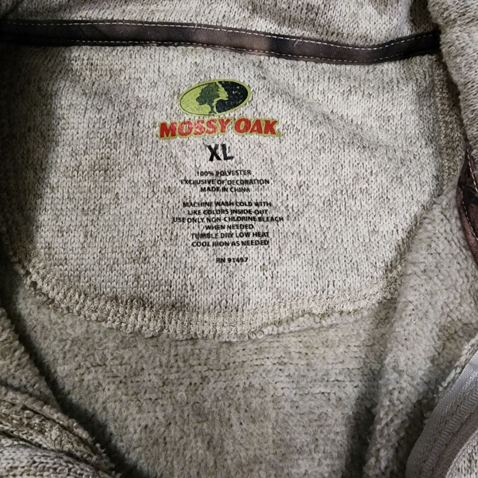 Mossy Oaks Mossy Oak 1/4 zip pullover sweater men's size XL beige 2296 Size US XL / EU 56 / 4 - 5 Thumbnail