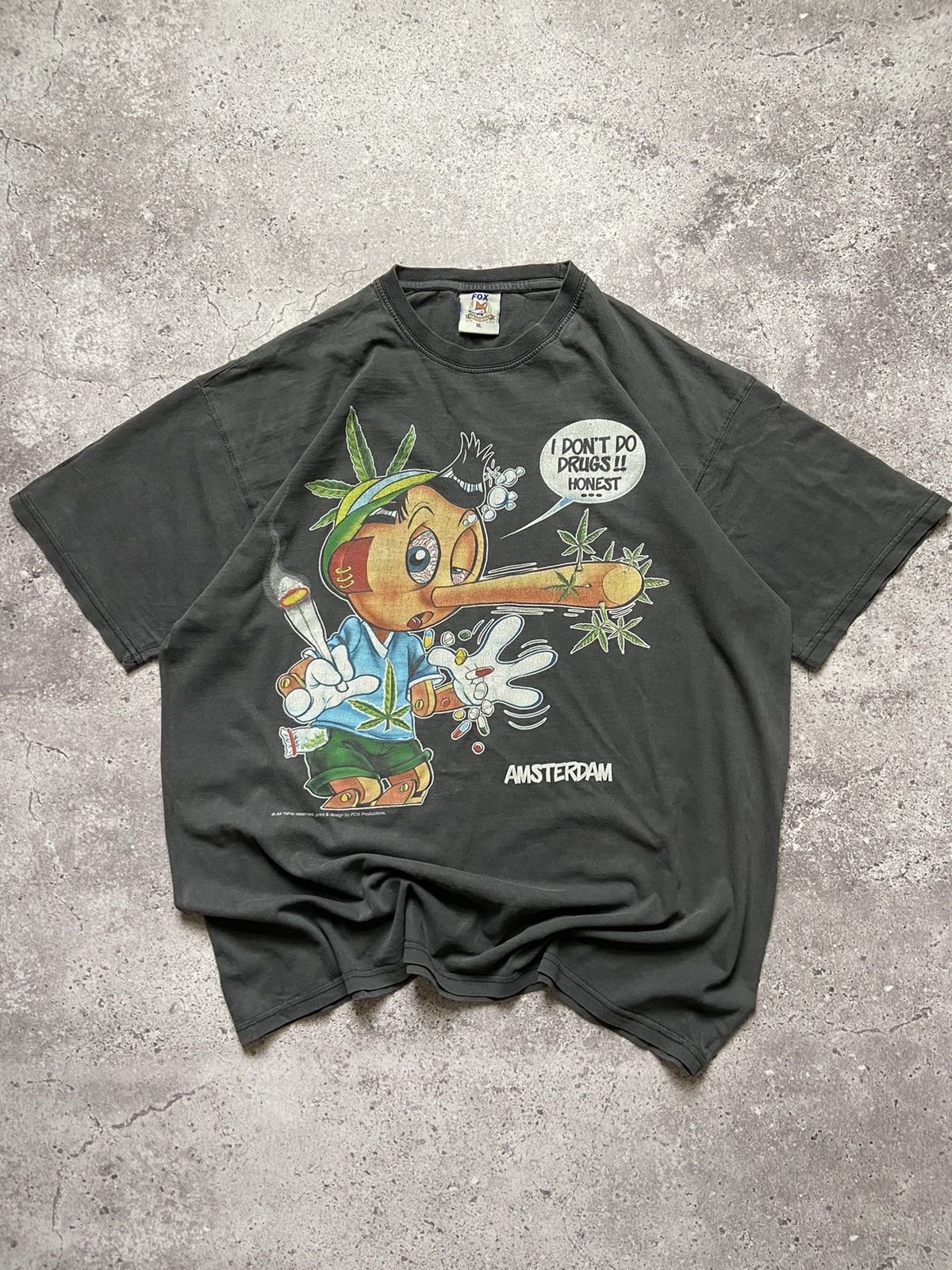 Other Vintage 90s Pinokkio 'I Don't Do Drugs Honest' T-Shirt Size US XL / EU 56 / 4 - 1 Thumbnail
