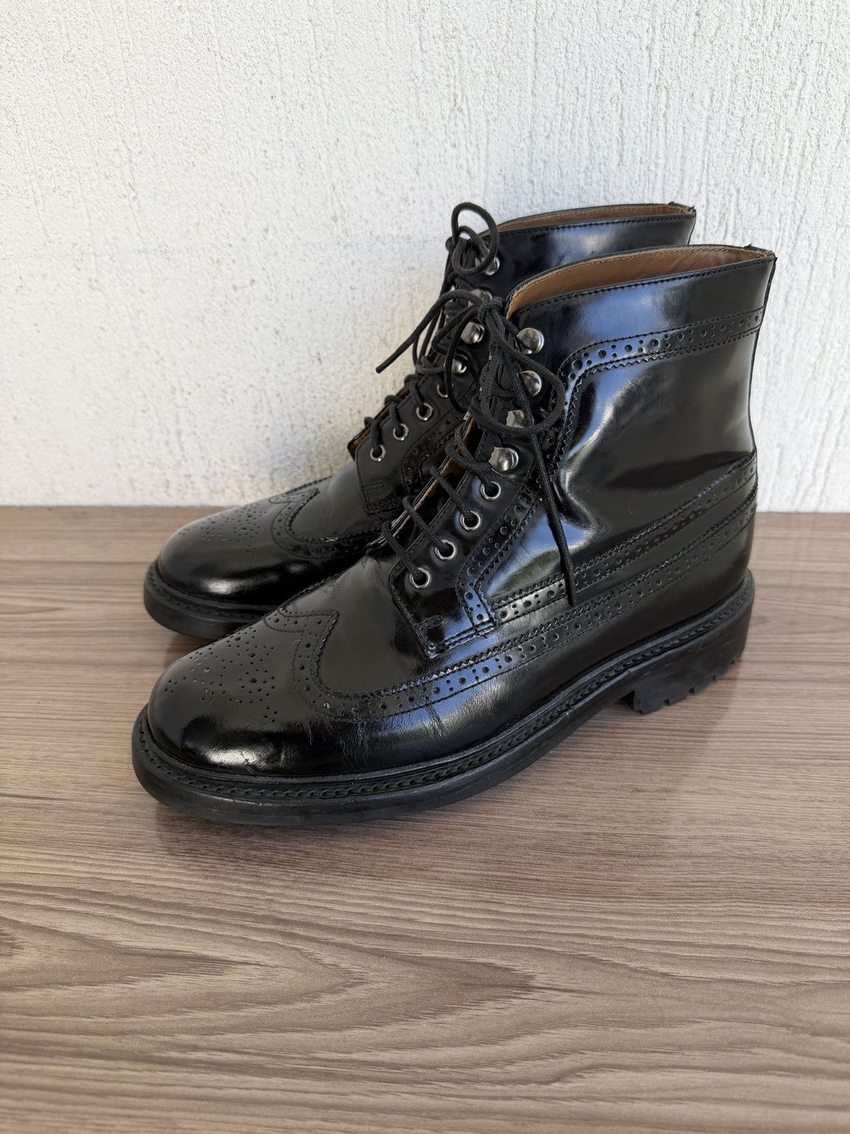 Grenson Fred shell cordovan brogue boots Size US 8 / EU 41 - 1 Thumbnail