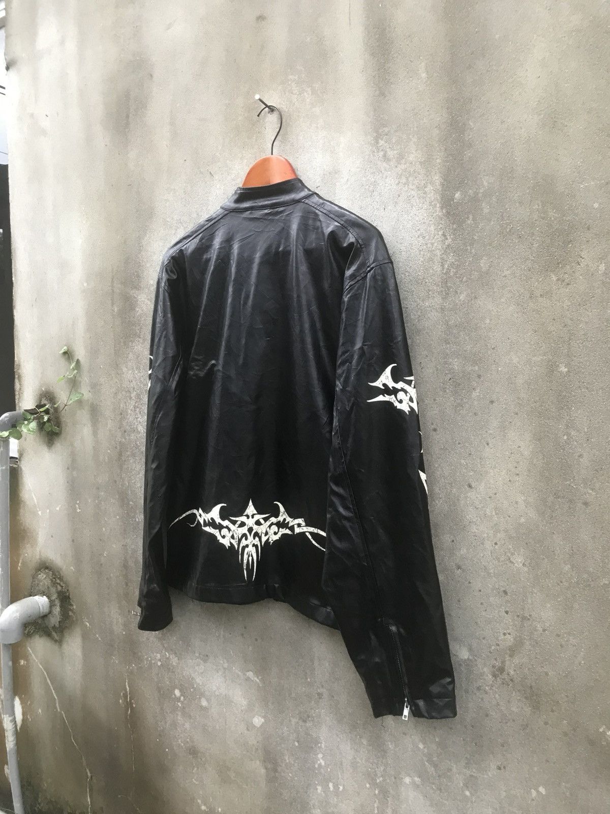 KMRii Monde Creore Cyber Punk Tribal Graphic Faux Leather Jacket Size US L / EU 52-54 / 3 - 9 Thumbnail