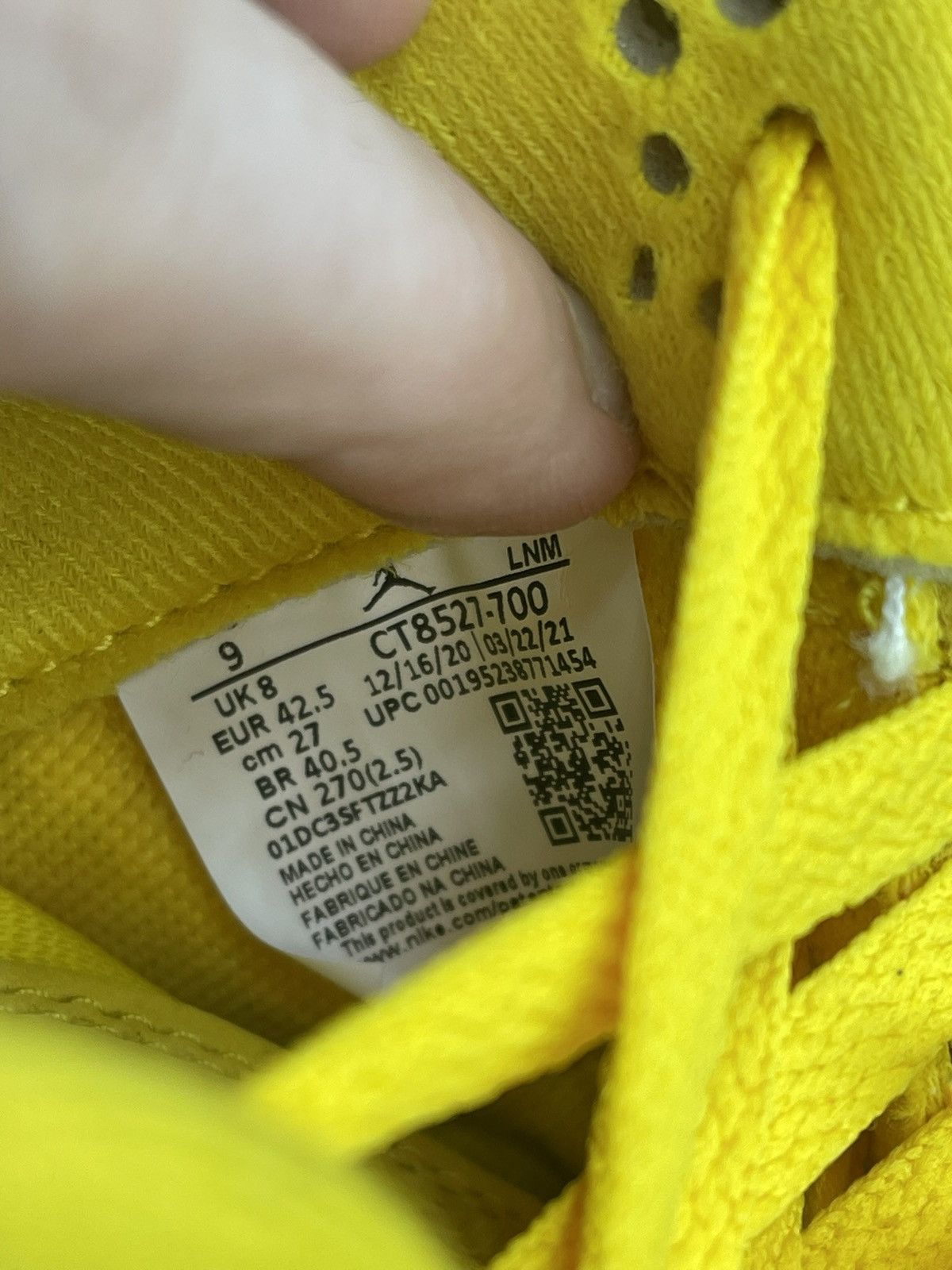 Size 9 - Jordan 4 Lightning (2021) Brand New