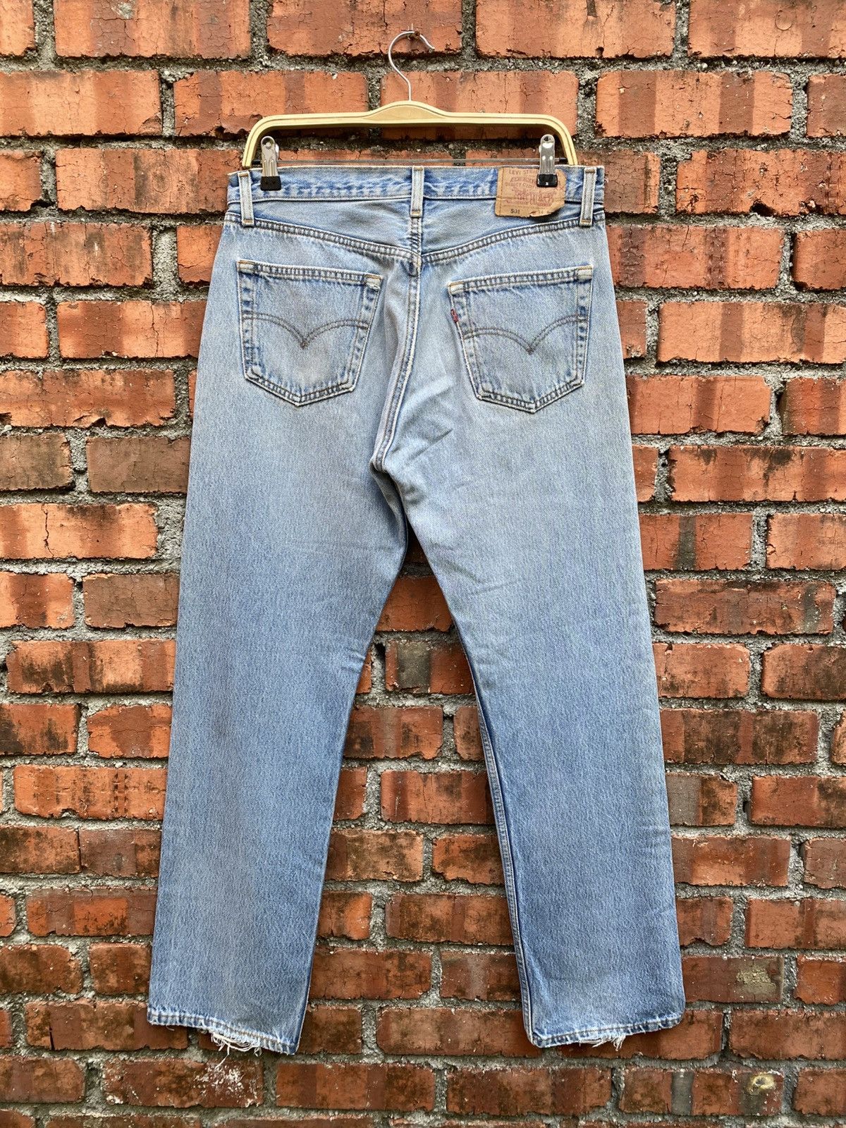 Levi's Vintage Clothing W33x31 Vintage levi's 501 distressed made in USA Size US 33 - 2 Thumbnail