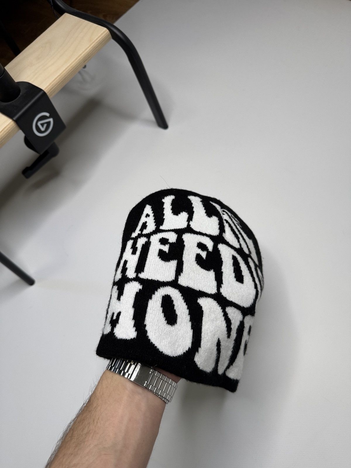 Vintage All we need is money beanie hat swag streetwear skater sk8 Size ONE SIZE - 2 Thumbnail