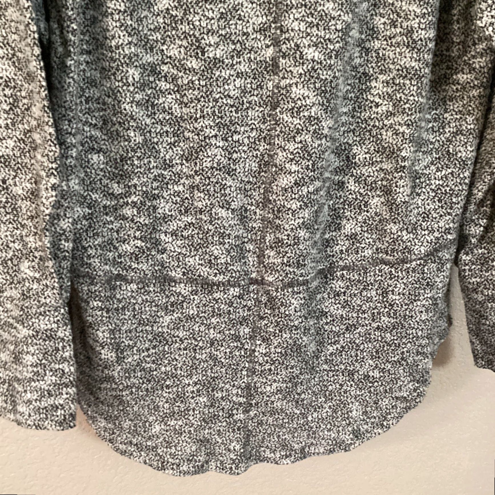 Prana prAna Sweater Women S Gray Marled Raw Edge Neck Pullover Kangaroo Pocket Outdoor Size S / US 4 / IT 40 - 5 Thumbnail