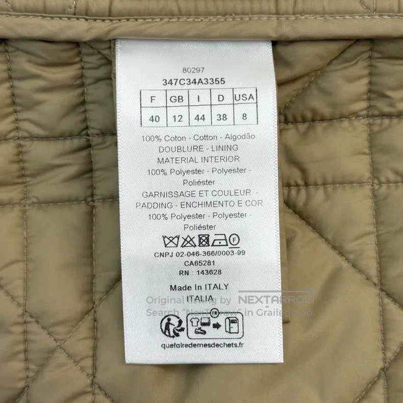 Dior Dior Khaki embroidered bee plaid flight jacket cotton clot Size S / US 4 / IT 40 - 6 Thumbnail