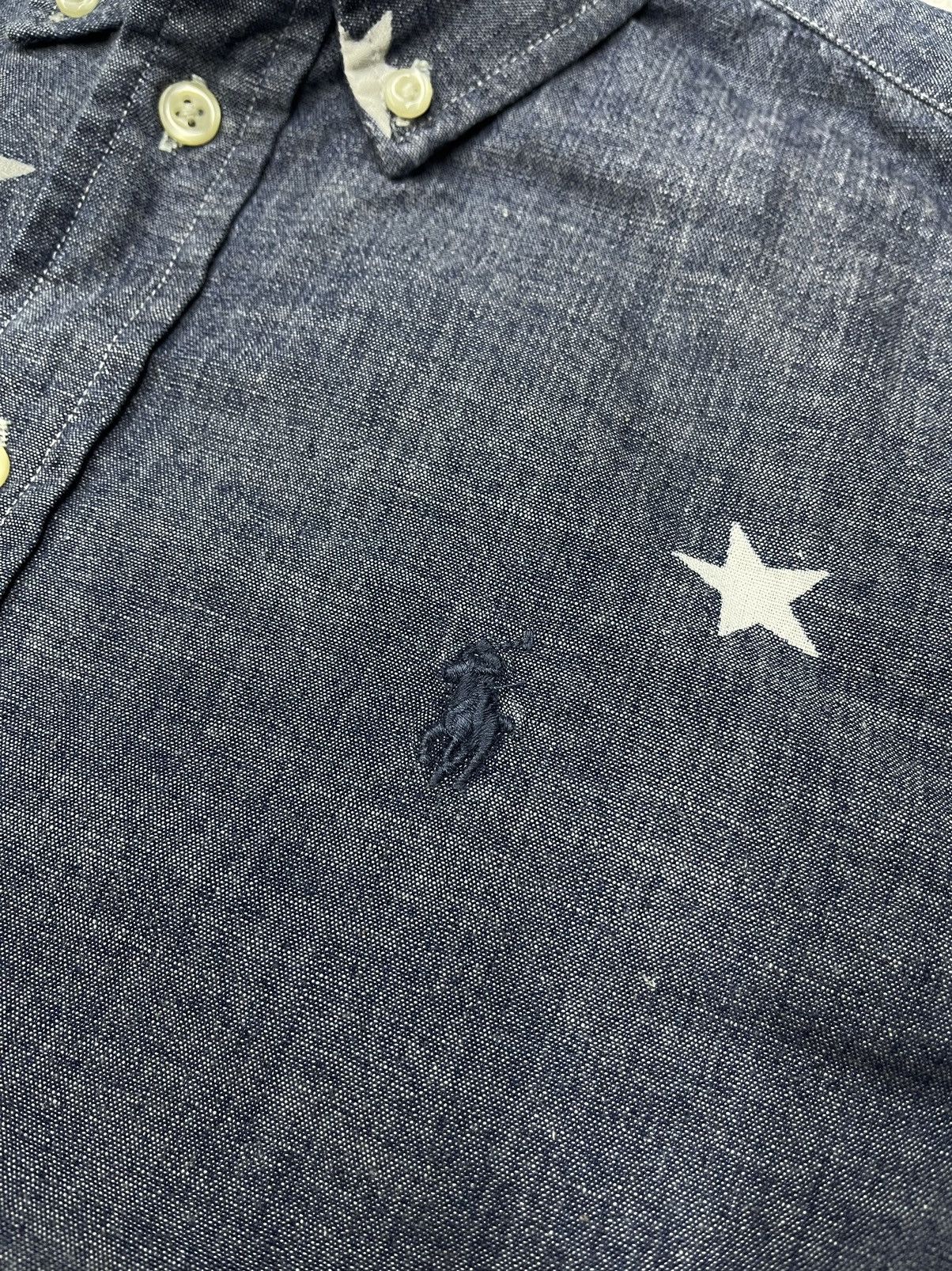 Polo Ralph Lauren Mens Polo Ralph Lauren Shirt Blue Full Star Print Y2K Size S Size US S / EU 44-46 / 1 - 5 Thumbnail