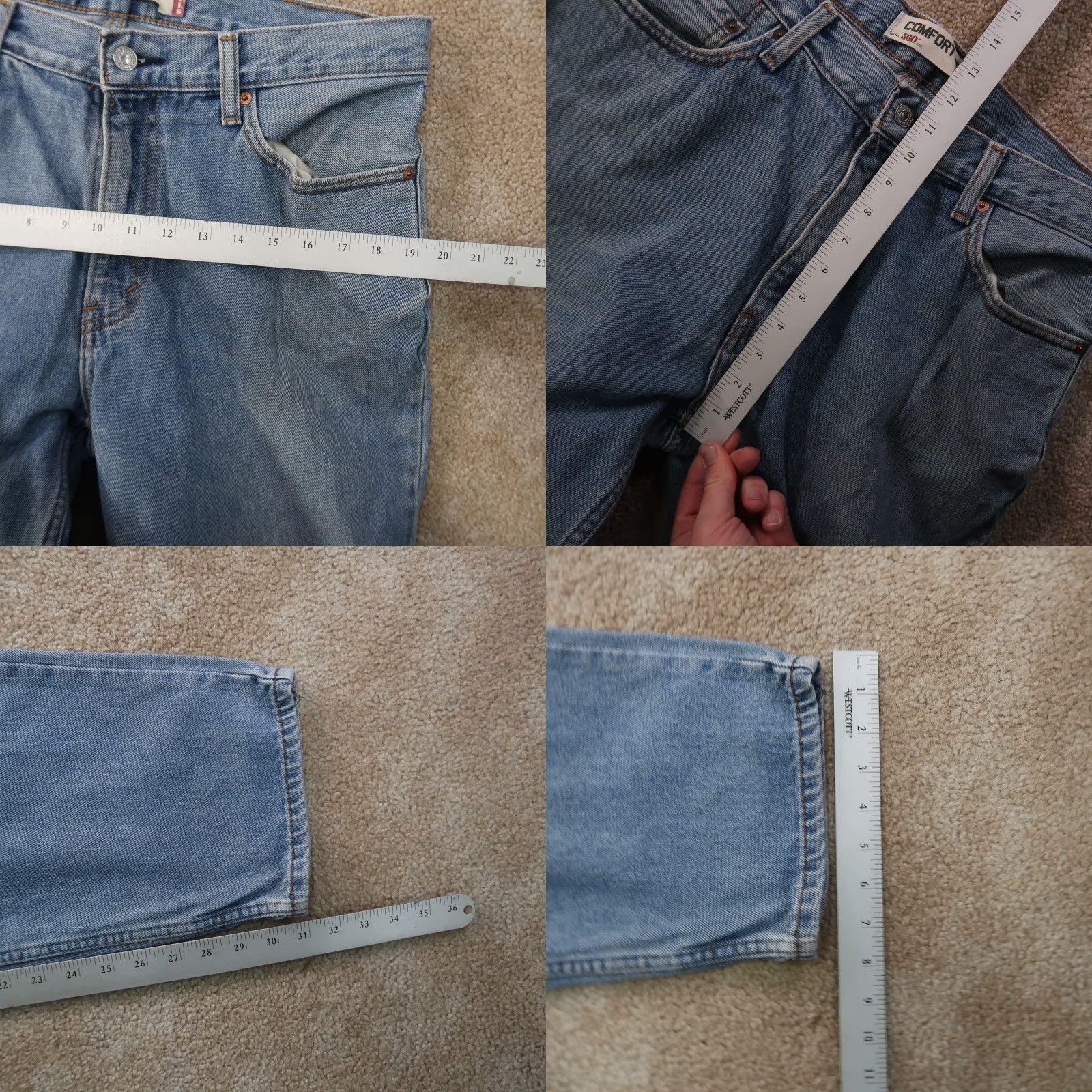 Levi's Levi's 560 Comfort Fit Jeans Men's 34x32 Blue Denim Baggy Y2K Vintage Streetwear 80s 90s Mens Size US 34 / EU 50 - 9 Thumbnail