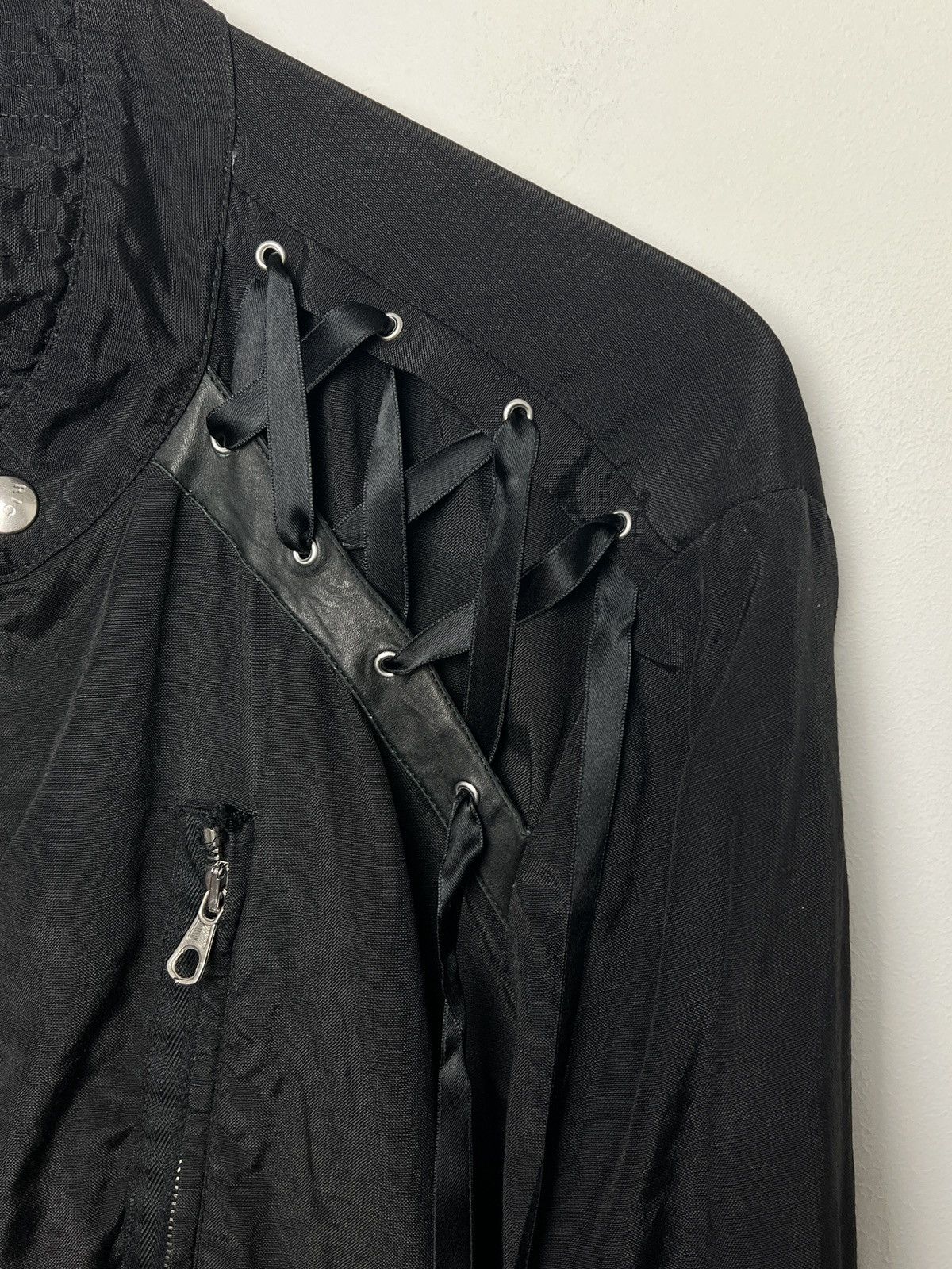 John Richmond richmond y2k archive bondage shimmer moto jacket Size US M / EU 48-50 / 2 - 4 Thumbnail