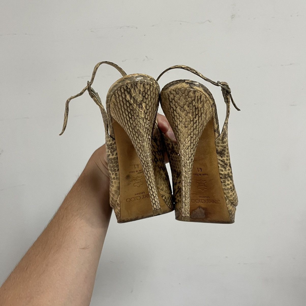 Jimmy Choo Jimmy Choo High Heels Sneak Skin Luxury Size US 11 / IT 41 - 5 Thumbnail
