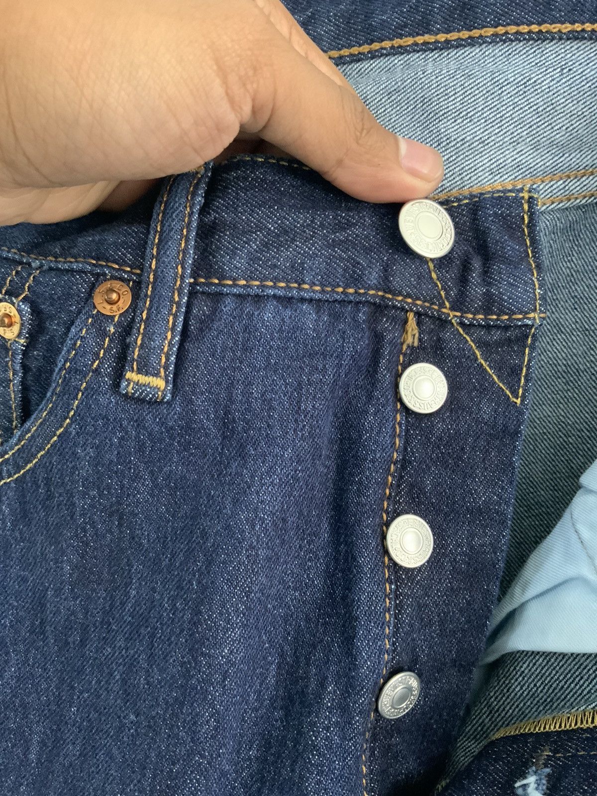 Levi's New Levis’s 501 Straight Leg Button Fly Denime Jeans Size US 30 / EU 46 - 17 Thumbnail
