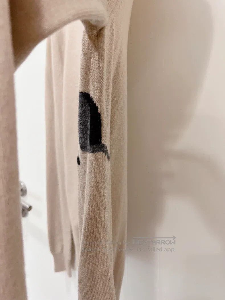 Hermes Hermes Beige Horse Racing Pattern Men's Cashmere Sweater Size US S / EU 44-46 / 1 - 4 Thumbnail