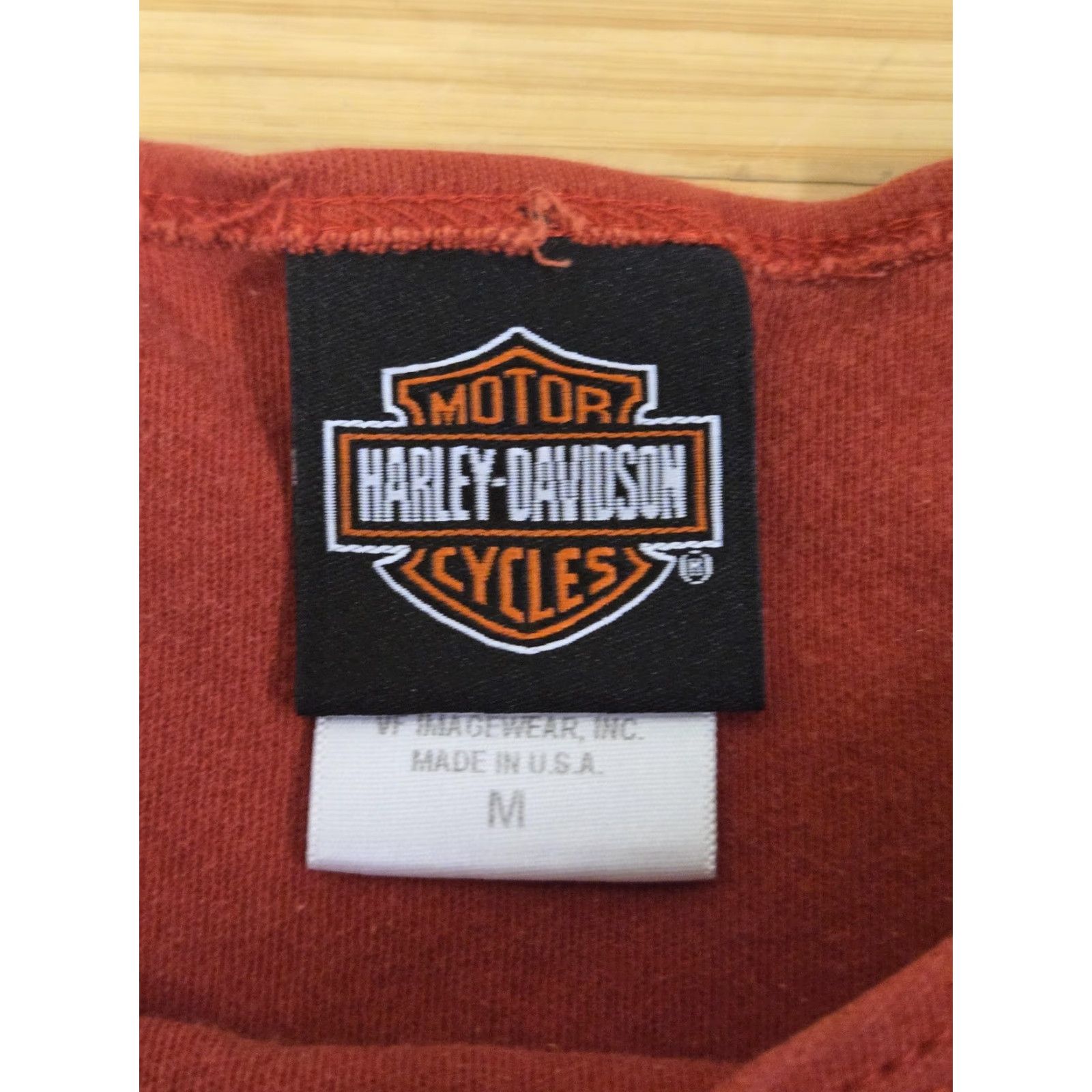 Harley Davidson VINTAGE Harley-Davidson Tank Top Womens Medium Red House of Thunder Morgan Hill CA 2007 Size M / US 6-8 / IT 42-44 - 3 Thumbnail