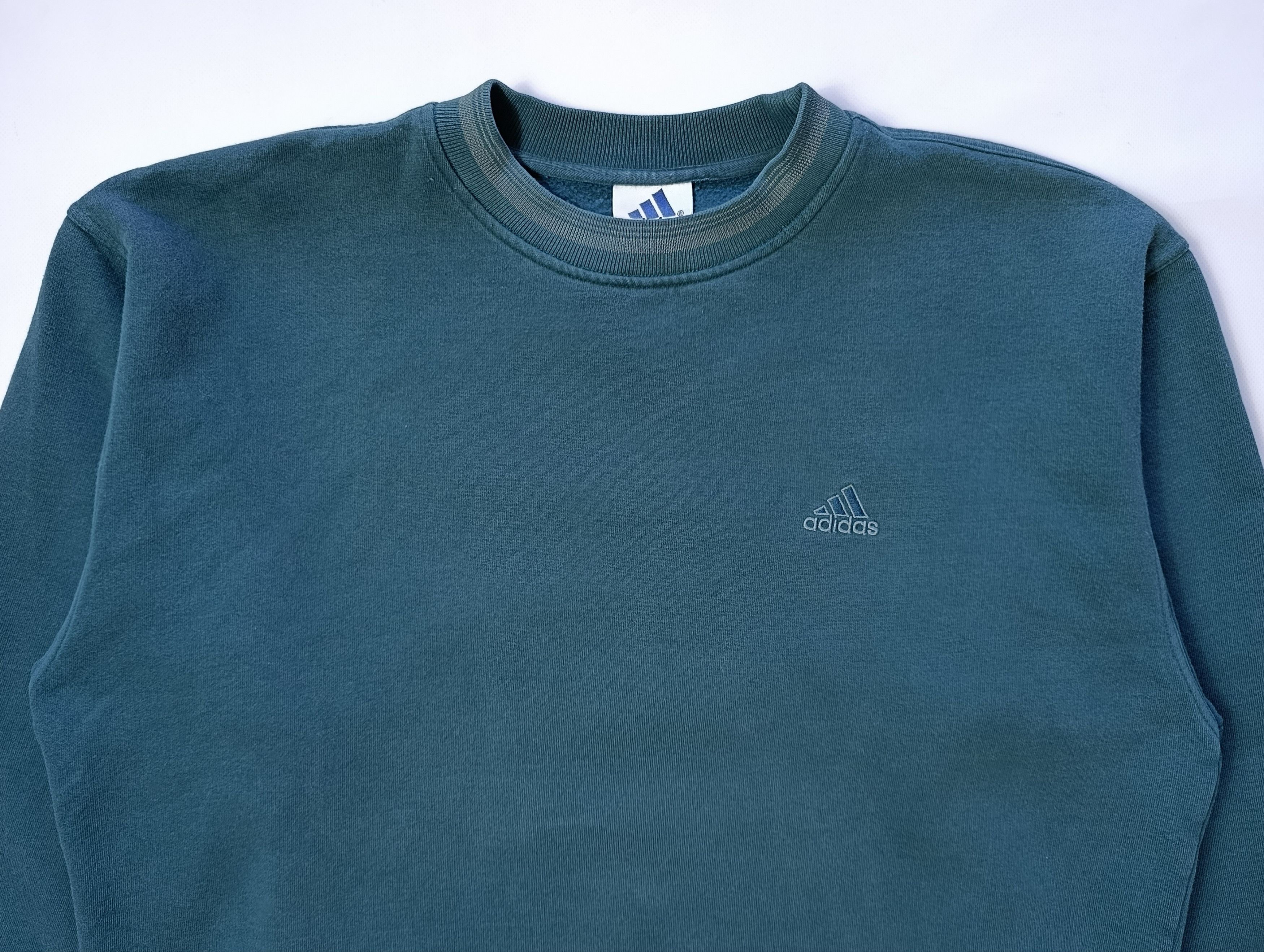 Adidas Vintage Adidas Forest Green Sweatshirt Size US XL / EU 56 / 4 - 2 Thumbnail
