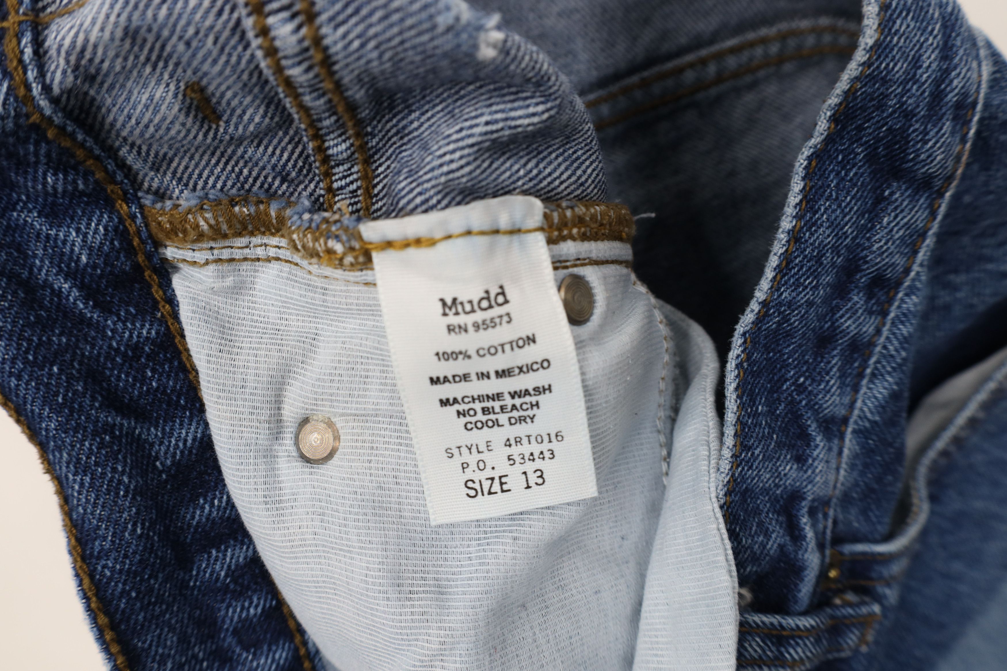 Vintage Vintage 90s Y2K Mudd Flared Wide Leg Denim Jeans Blue Size 34" / US 12 / IT 48 - 10 Thumbnail