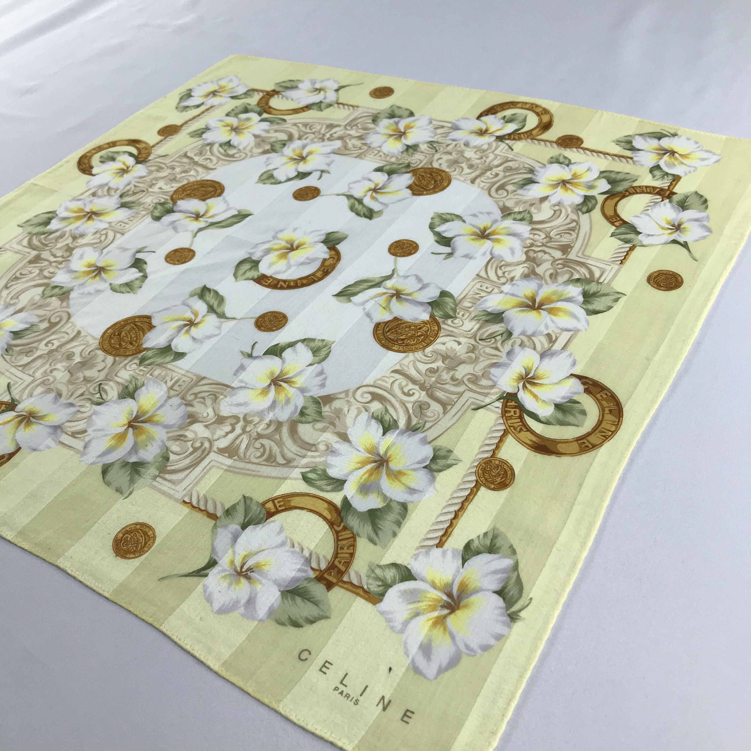 Celine Celine Floral Handkerchief Neckerchief Bandana H840 Size ONE SIZE - 4 Thumbnail