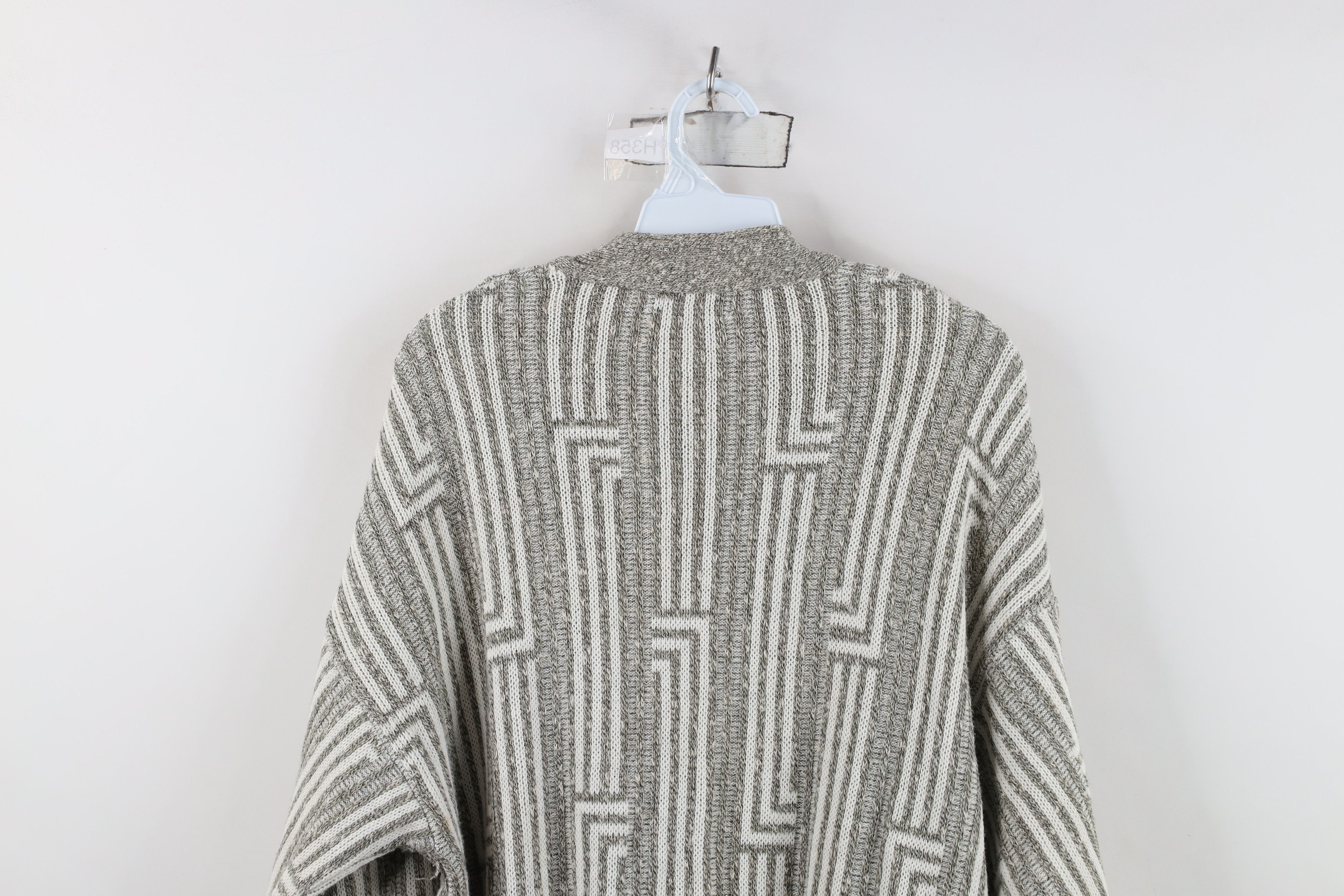 Vintage Vintage 90s Streetwear Striped Knit Button Cardigan Sweater Size US S / EU 44-46 / 1 - 12 Thumbnail