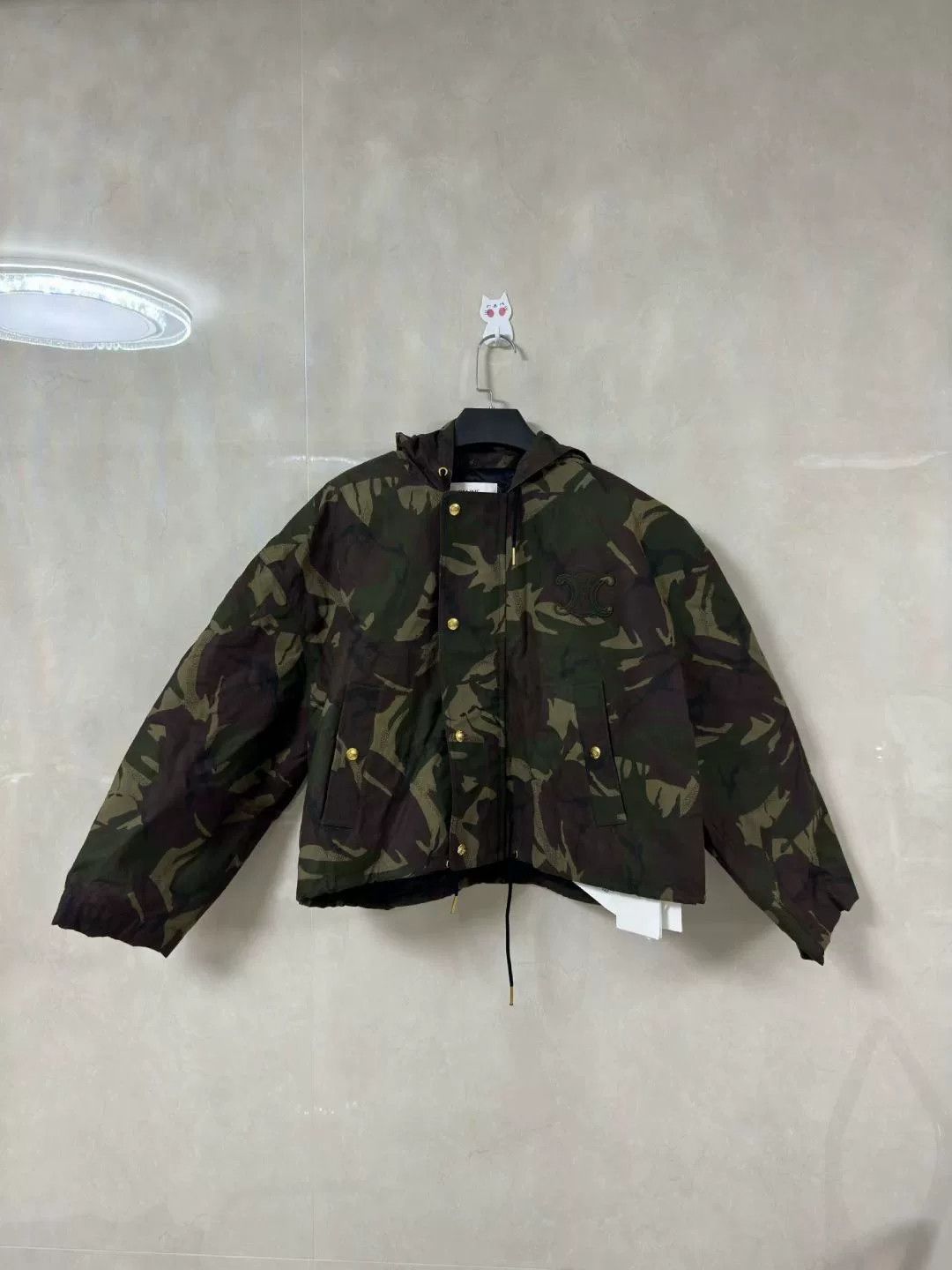 Celine CELINE Logo Patch Camouflage Short Parka Size S / US 4 / IT 40 - 1 Thumbnail