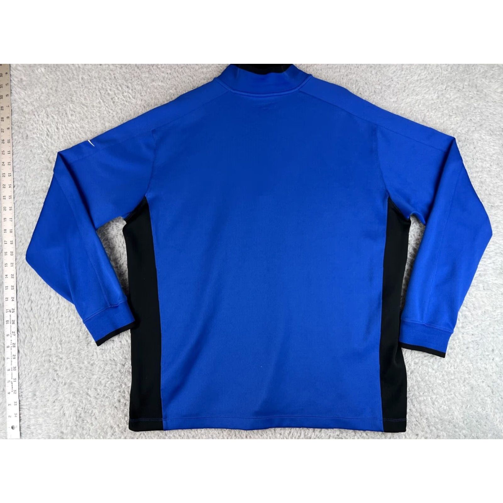 Nike Nike Golf Jacket Mens XL Blue Black 1/4 Zip Dri-Fit Swoosh Logo Pullover Size US XL / EU 56 / 4 - 2 Thumbnail