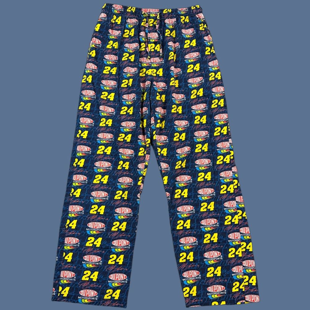 NASCAR VINTAGE NASCAR Pajama Pants Mens Medium Jeff Gordon #24 Logo AOP Sleepwear Y2K Size US 31 - 1 Thumbnail