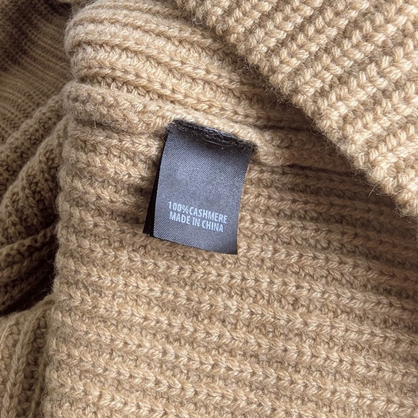 St. John ST. JOHN Medium 100% Cashmere Mock Neck Sweater Beige knit Size M / US 6-8 / IT 42-44 - 11 Thumbnail