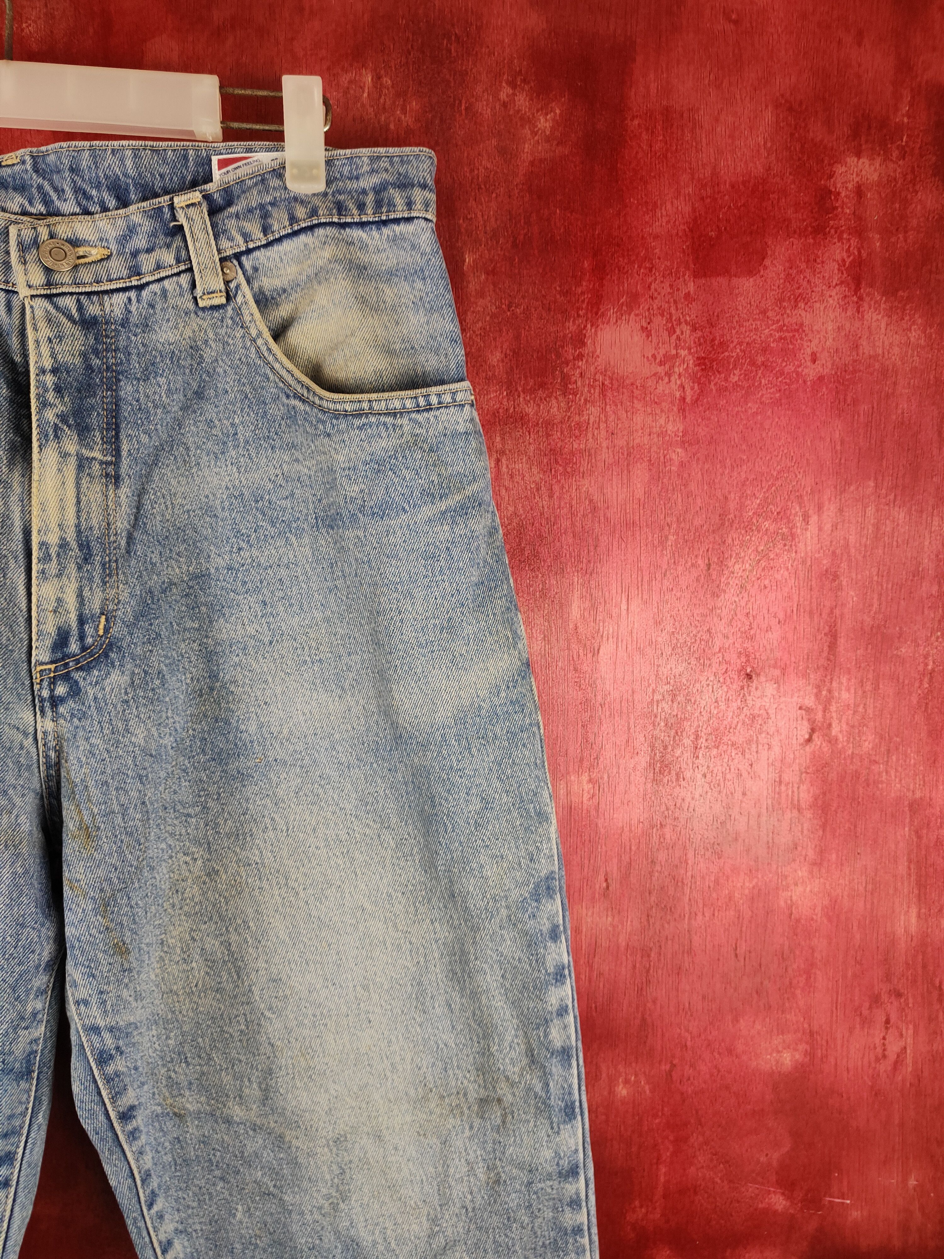 Japanese Brand VINTAGE wrangler Rusty Faded Blue Denim Jeans Pants N#S38 Size US 32 / EU 48 - 5 Thumbnail