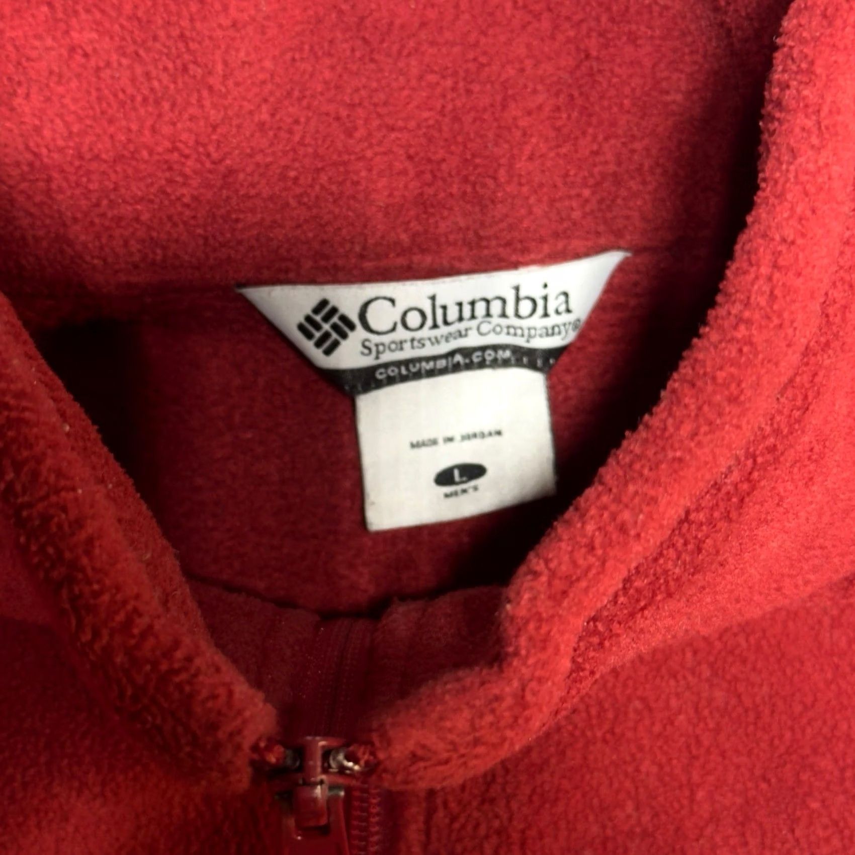 Vintage VINTAGE Columbia Fleece Full Zip Up Sleeveless Vest Sweatshirt Burgundy L Men Wool? Size US L / EU 52-54 / 3 - 3 Thumbnail