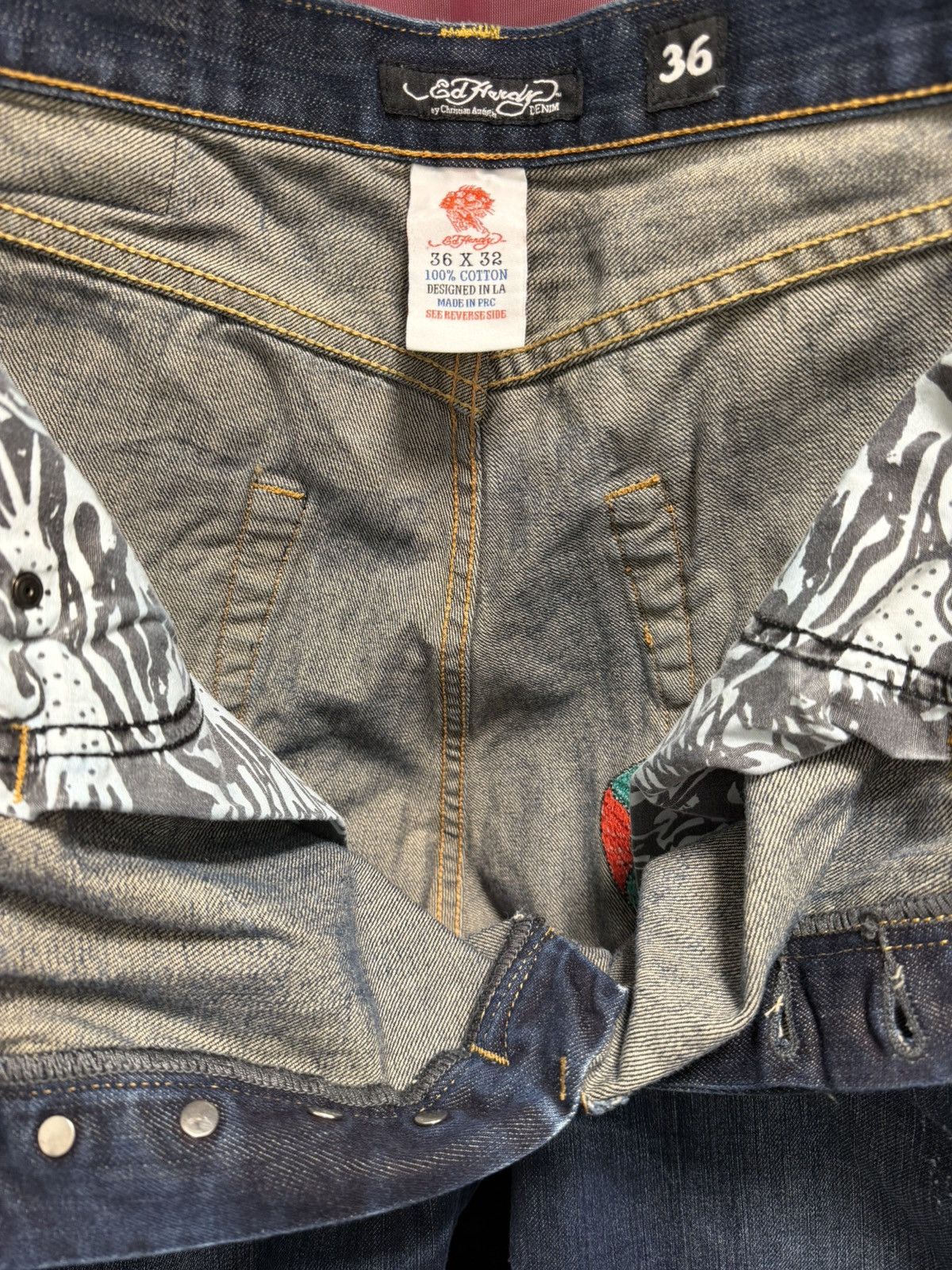 Ed Hardy Ed Hardy Snake Skull Jeans Size US 36 / EU 52 - 8 Thumbnail