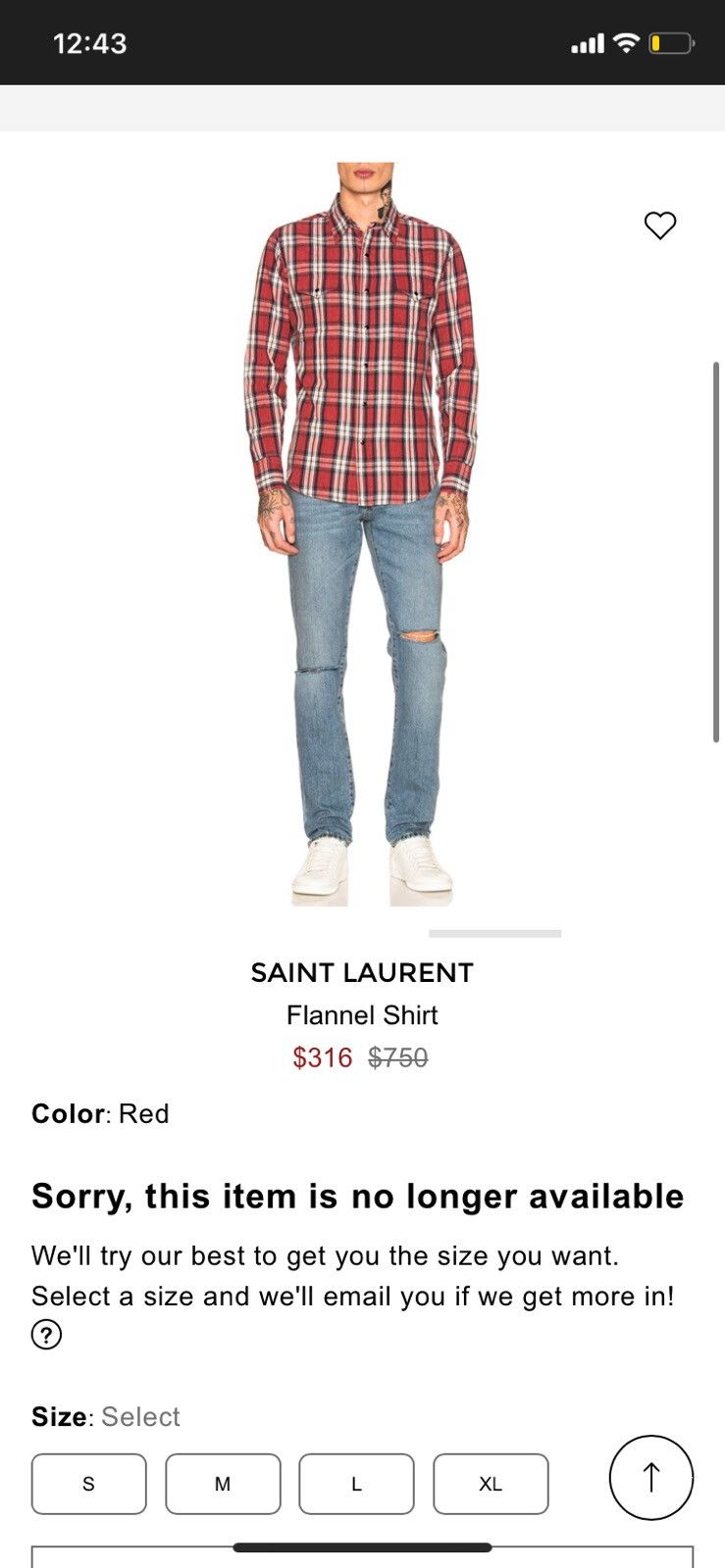 Saint Laurent Paris SAINT LAURENT Flannel Shirt Size US M / EU 48-50 / 2 - 7 Thumbnail