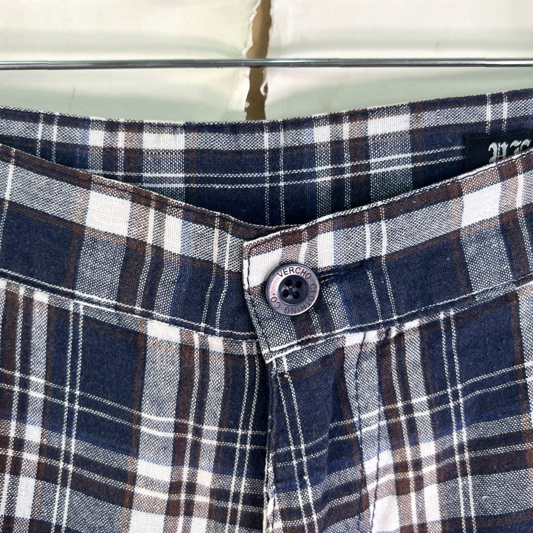 Vintage VINTAGE Vertigo Men's Board Shorts 34 Blue Plaid Skate Hip-Hop Bermuda Summer Casual Size US 34 / EU 50 - 3 Thumbnail