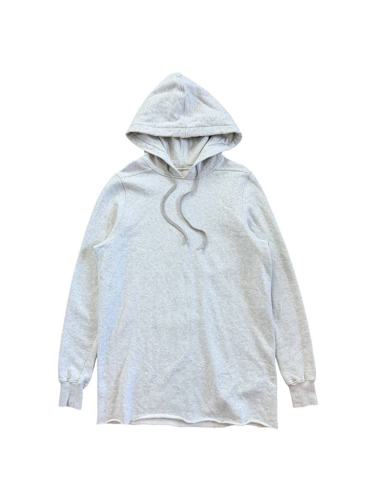 Rick Owens Grey Oversized Pullover Hoodie