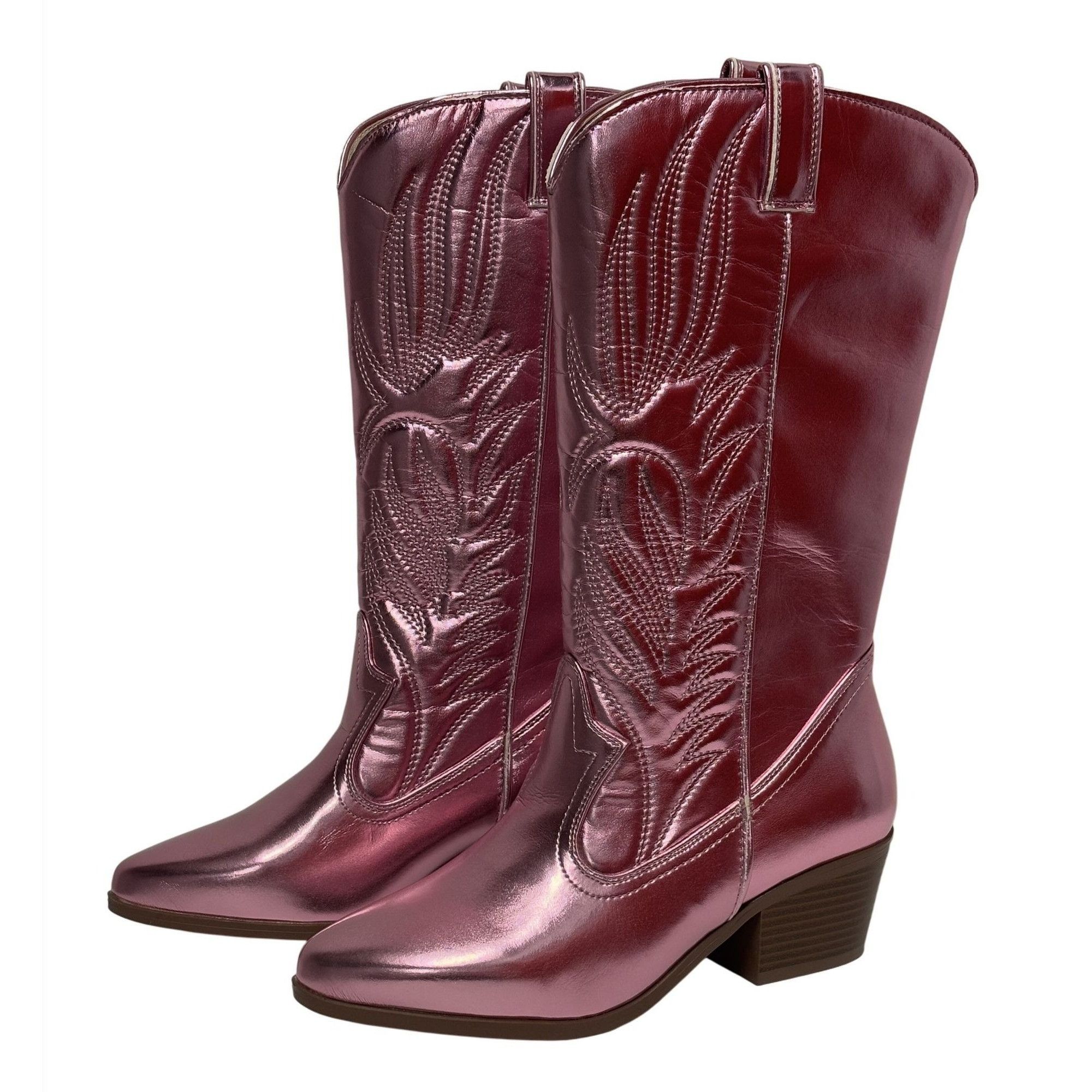Other QUPID / Montana-73 / Pink Metallic / Chunky / Heel Western Size US 10 / IT 40 - 2 Thumbnail