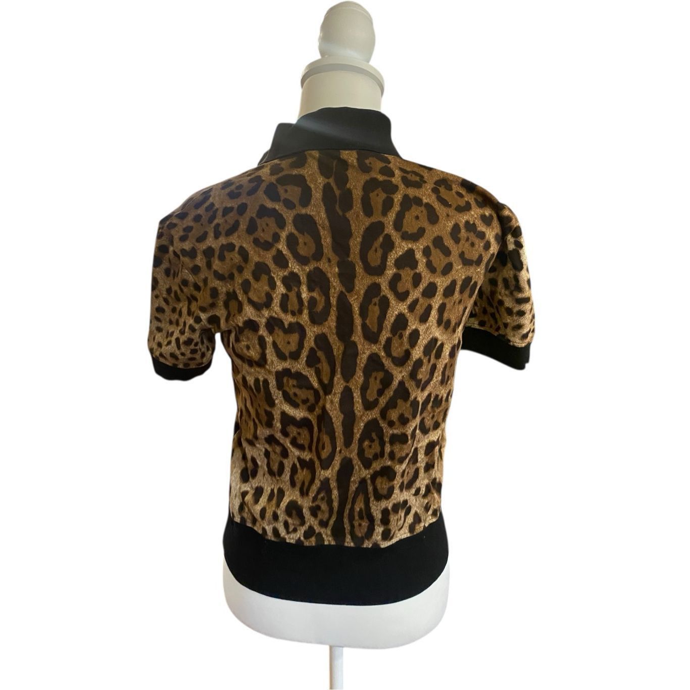 Dolce & Gabbana Dolce & Gabbana Short Sleeve Polo Top in Leopard Size 36 (US 4) Size S / US 4 / IT 40 - 7 Thumbnail