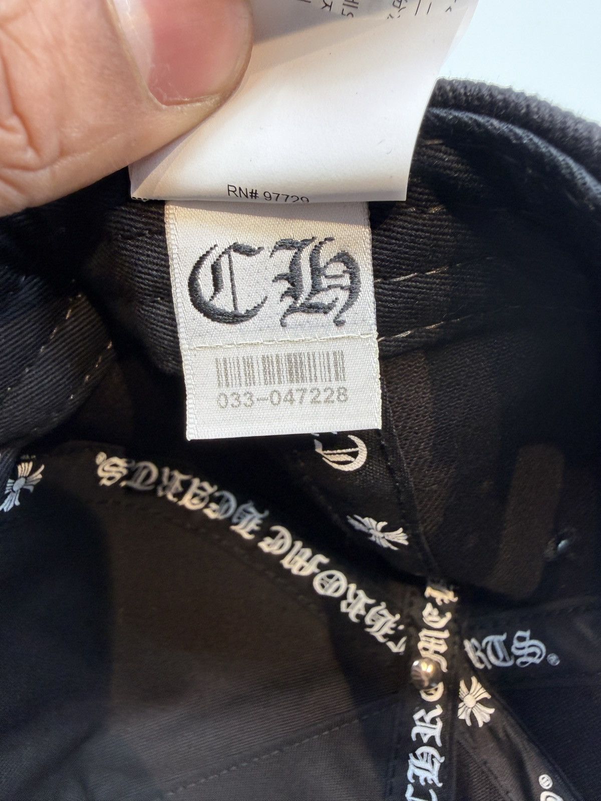 Chrome Hearts Chrome Hearts Dagger Denim Baseball Hat Black/White Size ONE SIZE - 8 Thumbnail