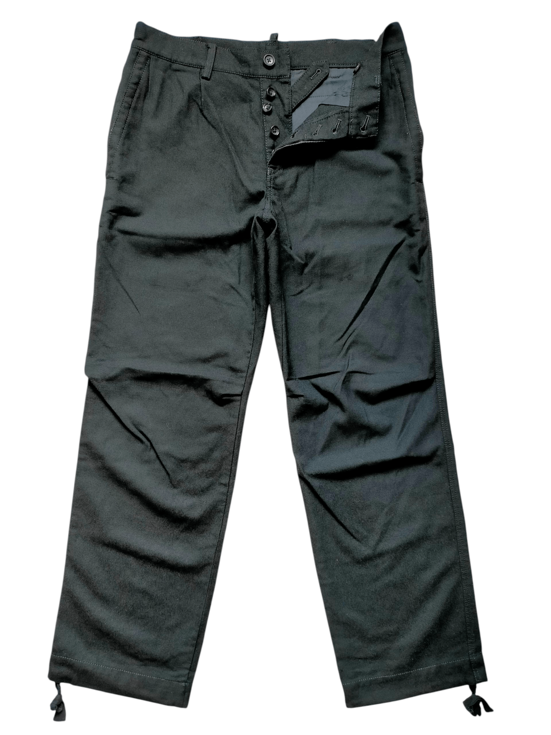 Yohji Yamamoto Y'S Yohji Yamamoto Rayon Wool Trouser Black Pants Size US 32 / EU 48 - 2 Thumbnail