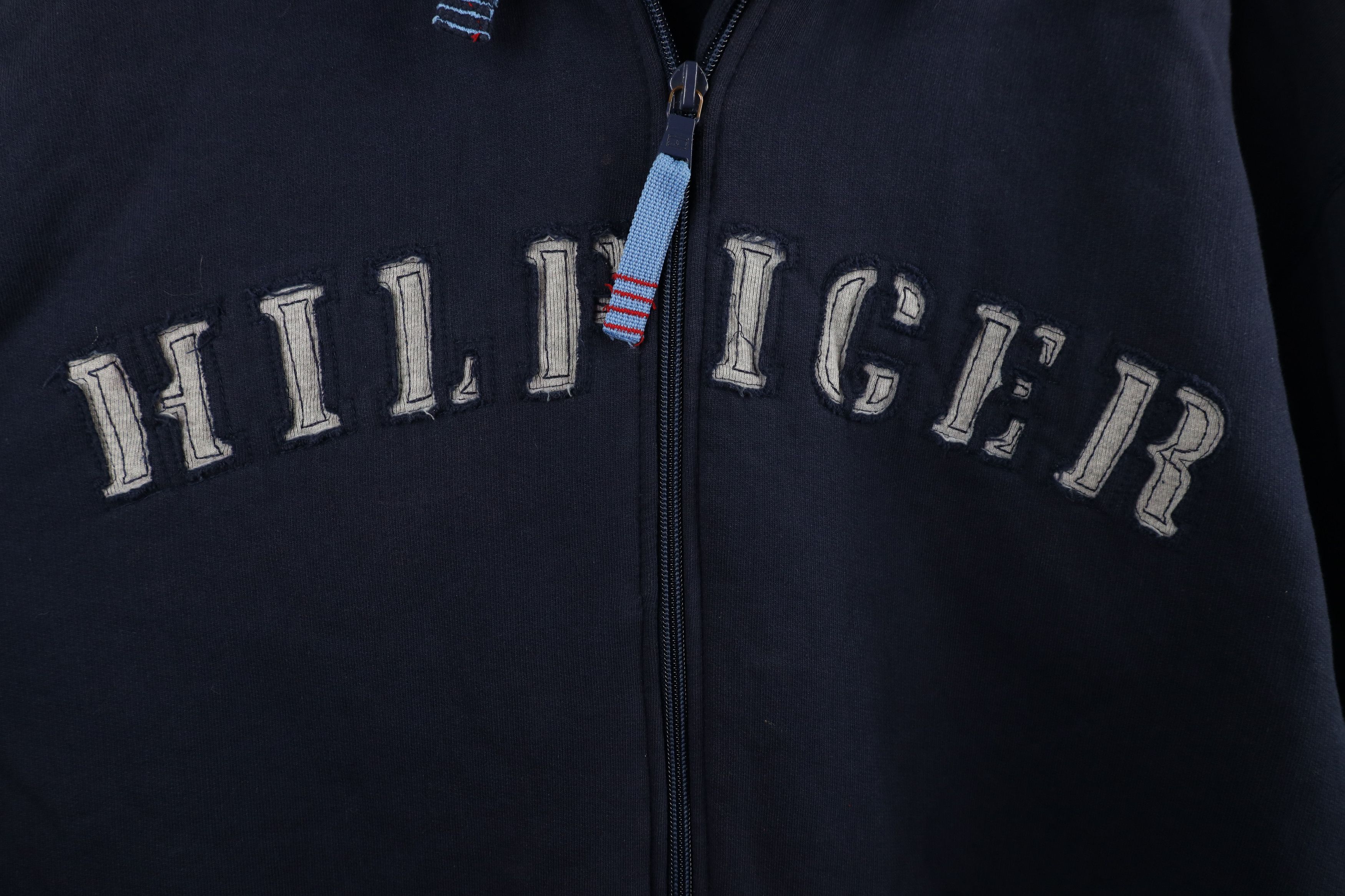 Tommy Hilfiger × Vintage Vintage Y2K Tommy Hilfiger Heavyweight Full Zip Hoodie Blue Size US XXL / EU 58 / 5 - 5 Thumbnail
