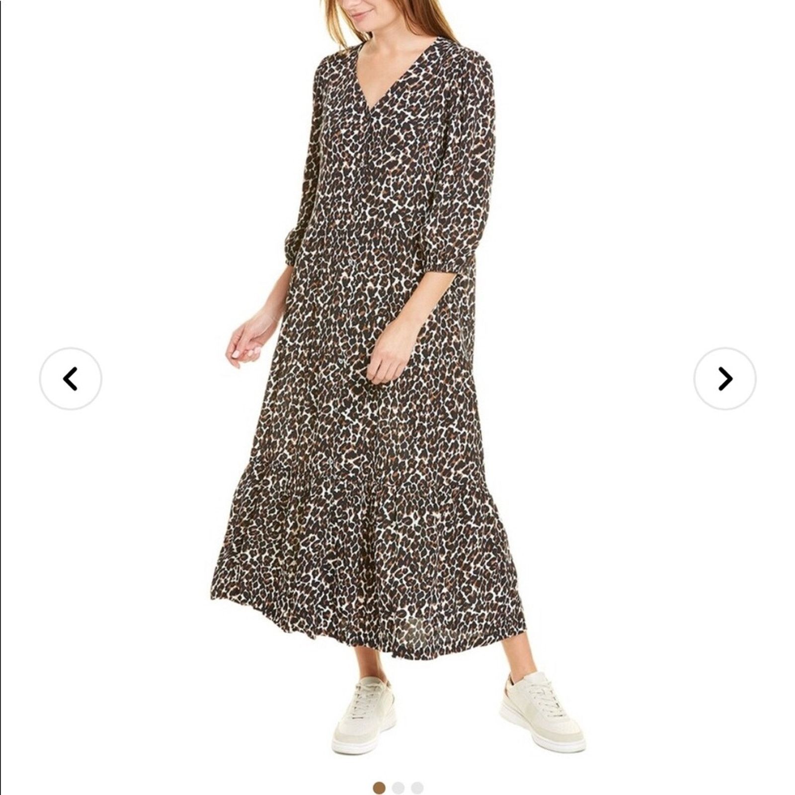 Rebecca Minkoff Rebecca Minkoff chelsea leopard print button front dress M Size M / US 6-8 / IT 42-44 - 3 Thumbnail