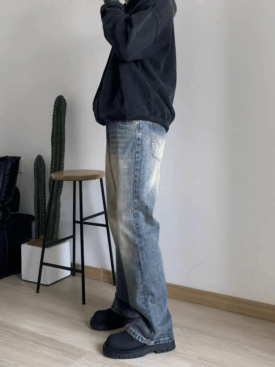 Japanese Brand × Vintage Vintage street washed and faded casual micro flare jeans Size US 36 / EU 52 - 4 Thumbnail
