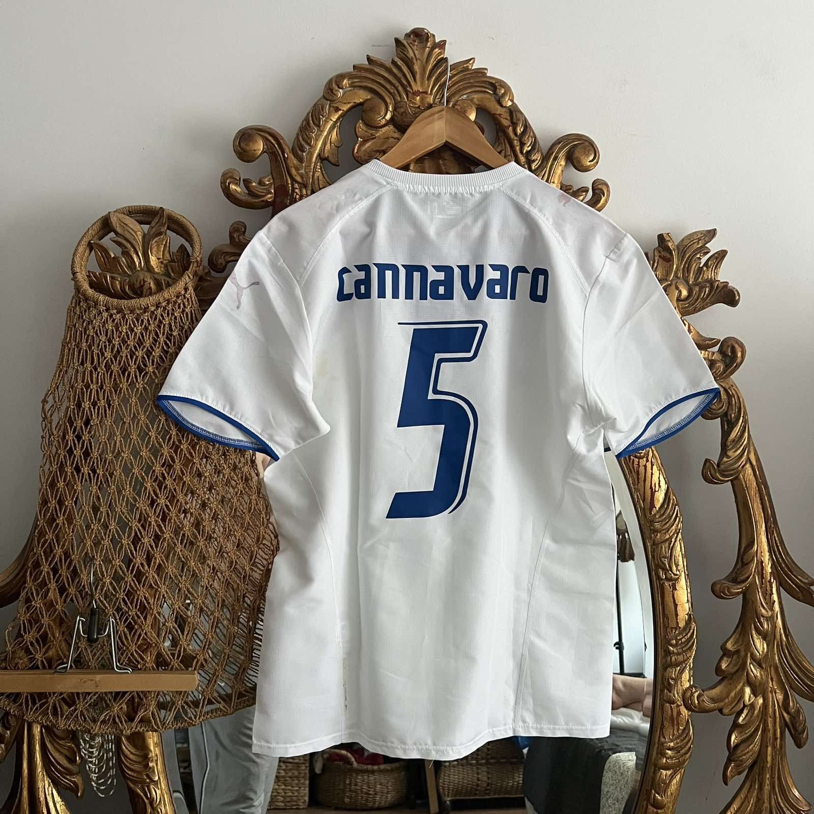 Puma × Vintage Italy 2006 Cannavaro Soccer Jersey Vintage Puma White Sz M Size US M / EU 48-50 / 2 - 2 Thumbnail