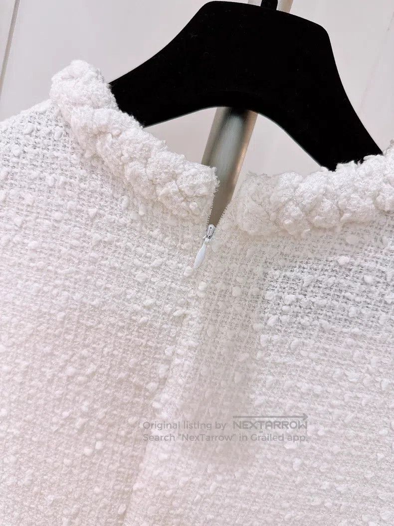 Valentino Valentino White tweed dress Size S / US 4 / IT 40 - 6 Thumbnail