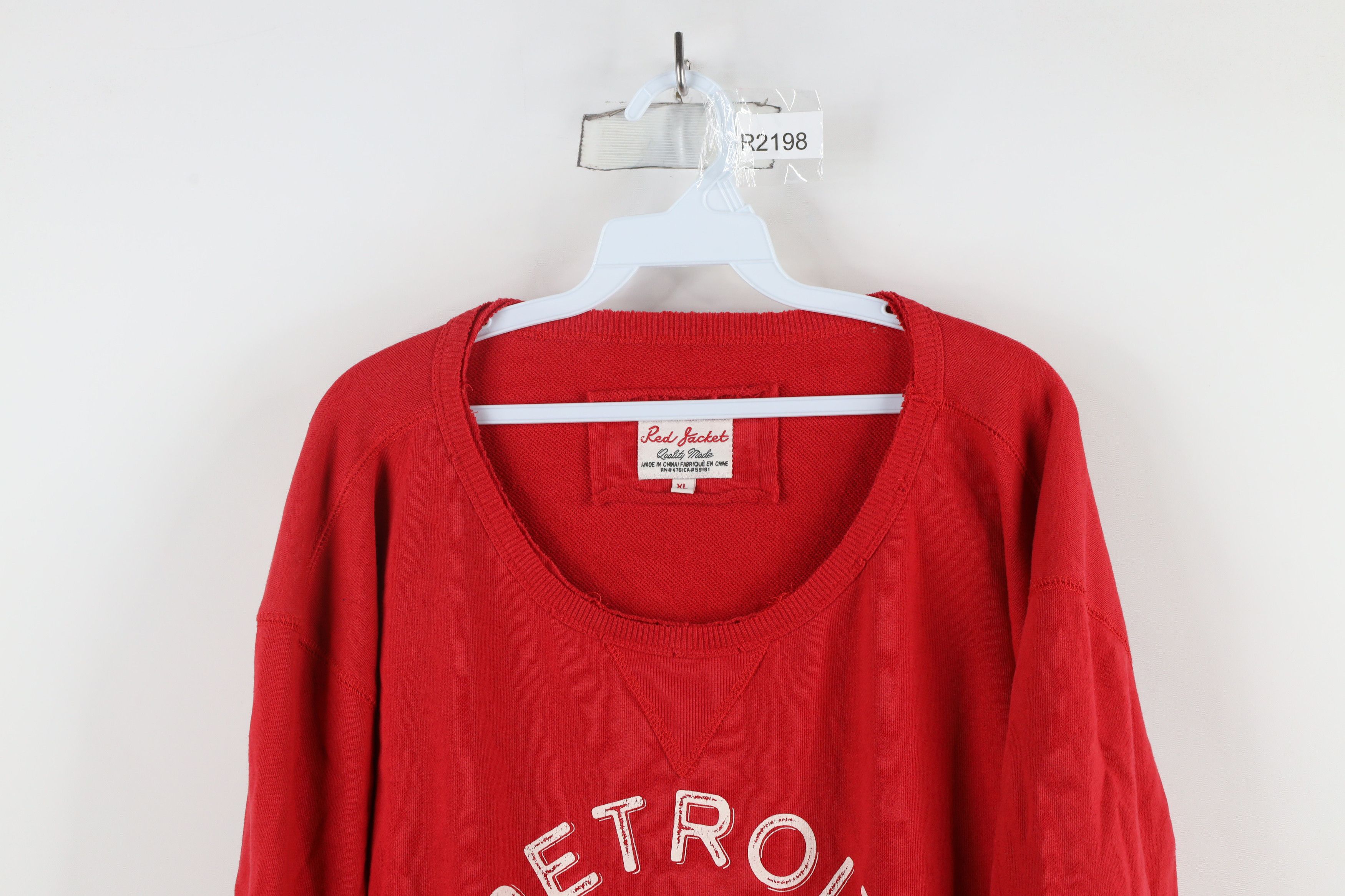 Vintage Vintage Spell Out Detroit Red Wings Hockey Sweatshirt Red Size XL / US 12-14 / IT 48-50 - 2 Thumbnail