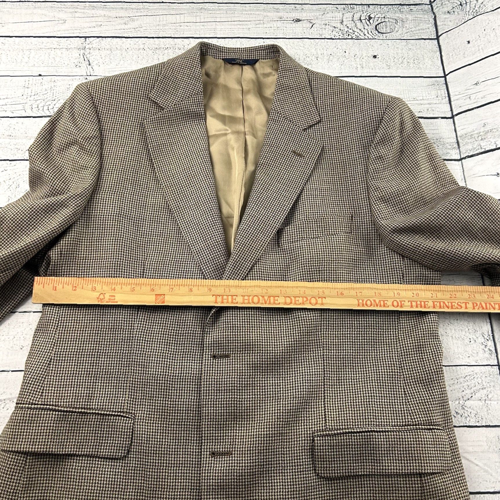 Brooks Brothers Brooks Brothers 346 Houndstooth Wool 2 Button Suit Jacket Men's 44 Brown Size 44R - 7 Thumbnail