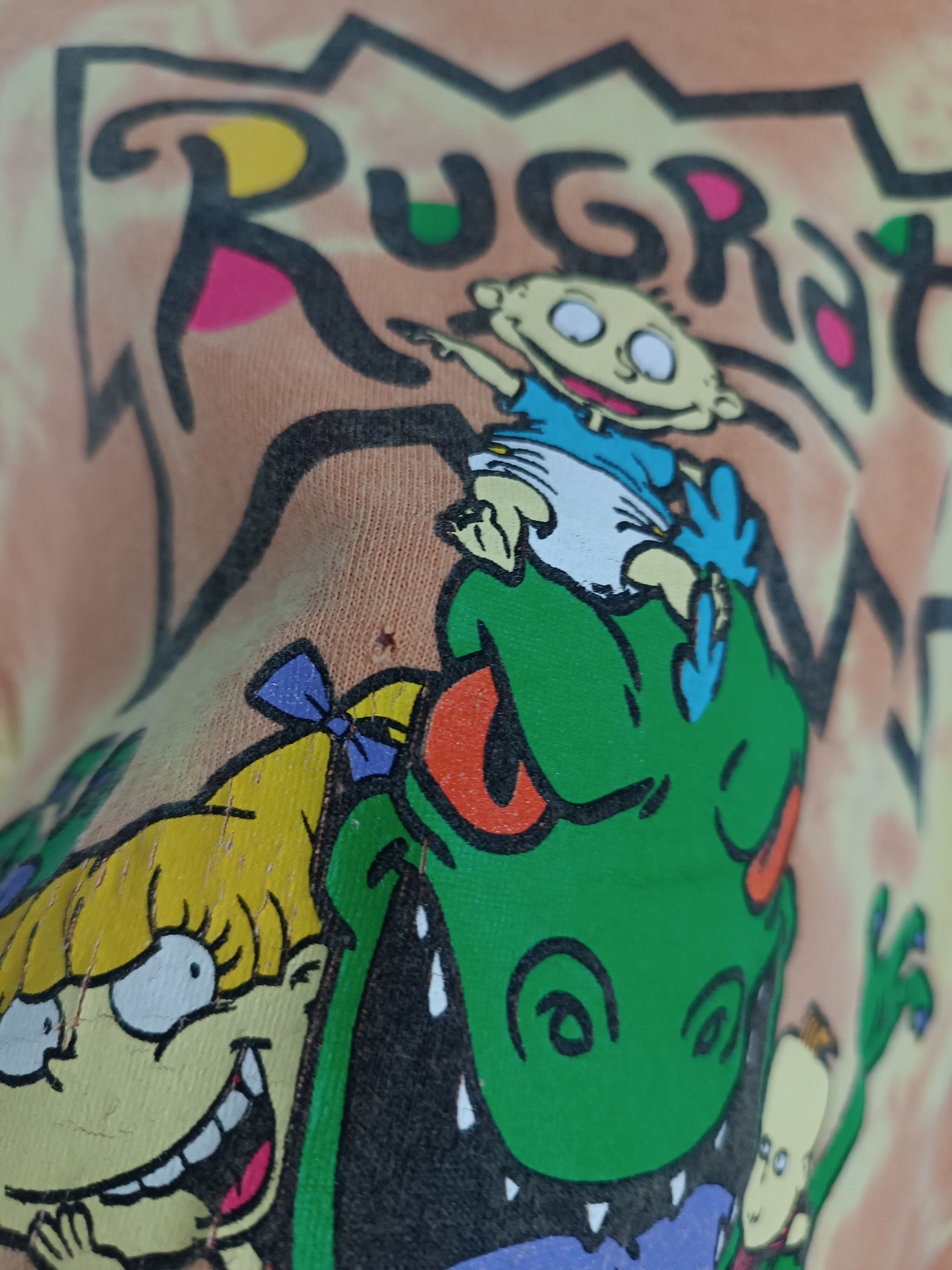 Nickelodeon VINTAGE RUGRATS TIE DYE STYLE TEE hey arnold dinosaur Size US M / EU 48-50 / 2 - 11 Thumbnail
